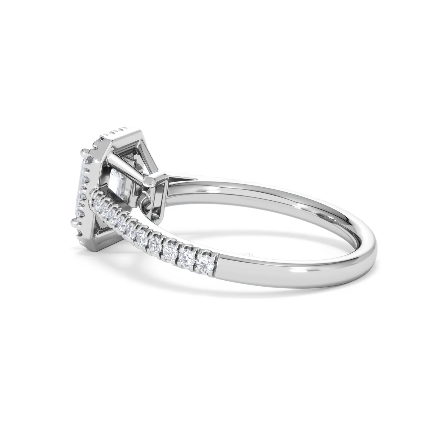 Annabelle Lab Diamond Halo Engagement Ring 18K White Gold 1.65ct F/VS1 - Image 65