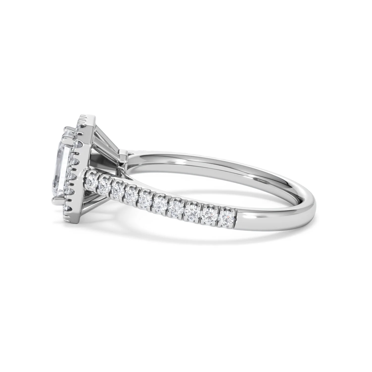 Annabelle Lab Diamond Halo Engagement Ring 18K White Gold 1.65ct F/VS1 - Image 71