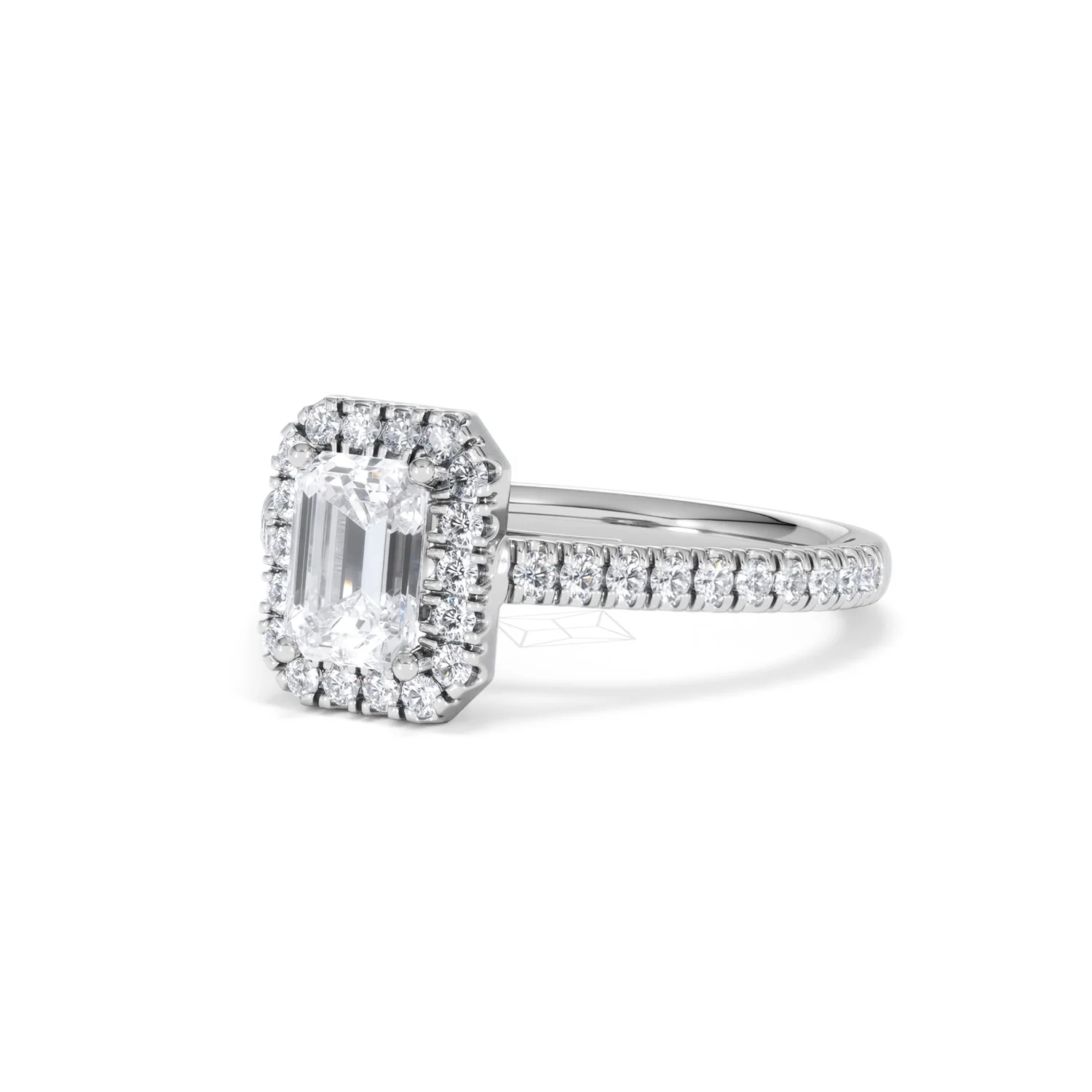 Annabelle Lab Diamond Halo Engagement Ring 18K White Gold 1.65ct F/VS1 - Image 84