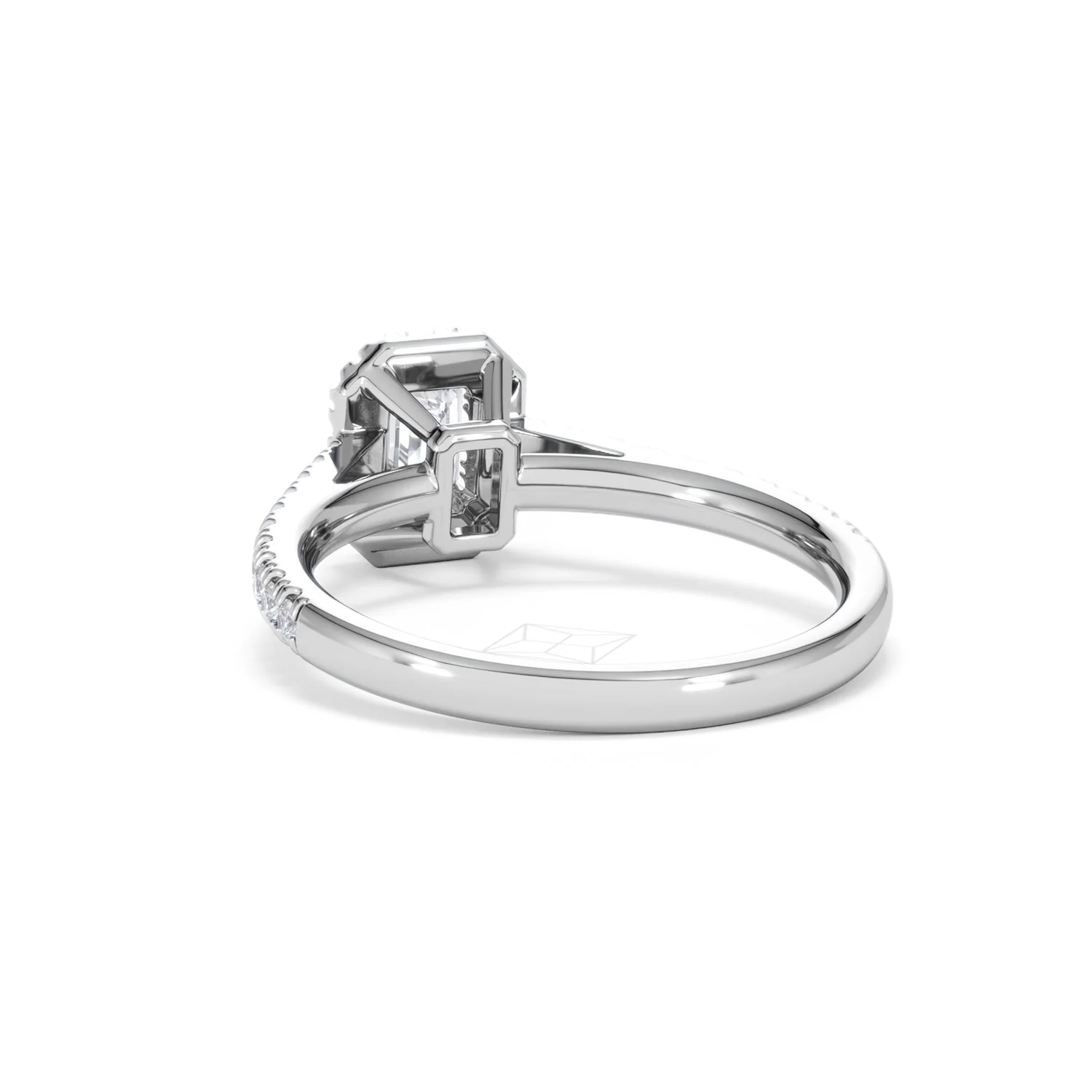 Annabelle Lab Diamond Halo Engagement Ring 18K White Gold 1ct F/VS1 - Image 53