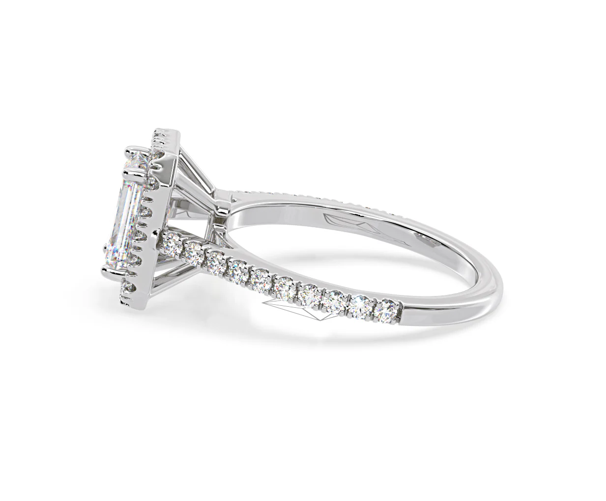 Annabelle Lab Diamond Halo Engagement Ring 18K White Gold 2.15ct F/VS1 - Image 107