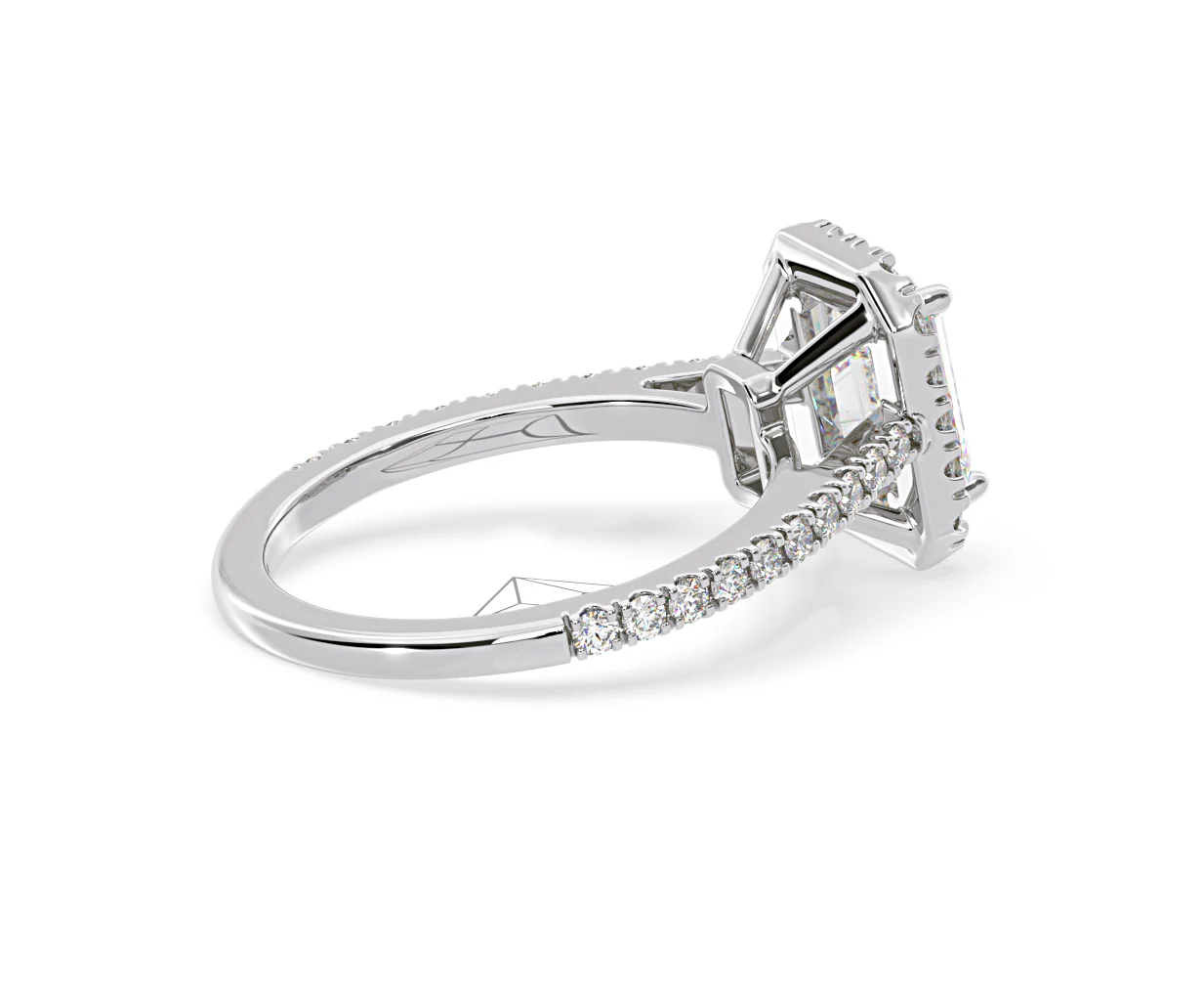 Annabelle Lab Diamond Halo Engagement Ring 18K White Gold 2.15ct F/VS1 - Image 140
