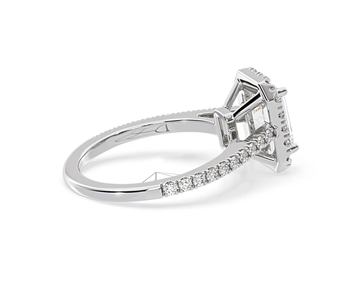 Annabelle Lab Diamond Halo Engagement Ring 18K White Gold 2.15ct F/VS1 - Image 141