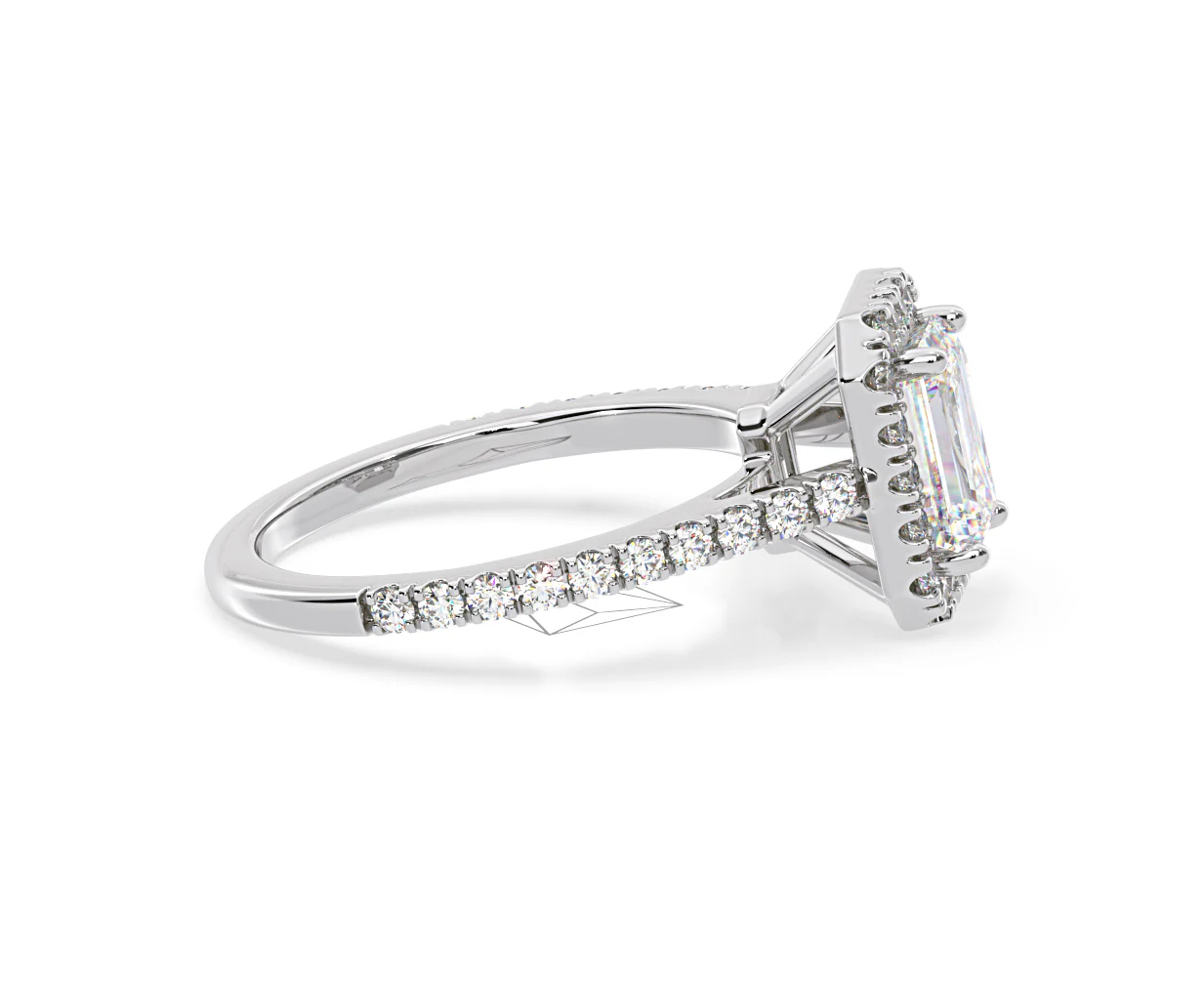 Annabelle Lab Diamond Halo Engagement Ring 18K White Gold 2.15ct F/VS1 - Image 148
