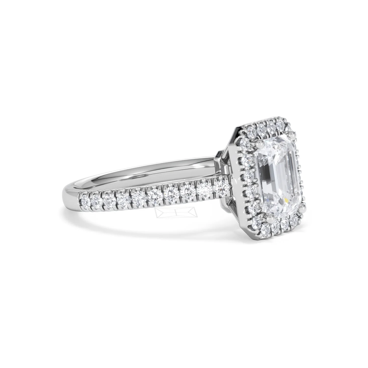 Annabelle Lab Diamond Halo Engagement Ring 18K White Gold 2.15ct F/VS1 - Image 22