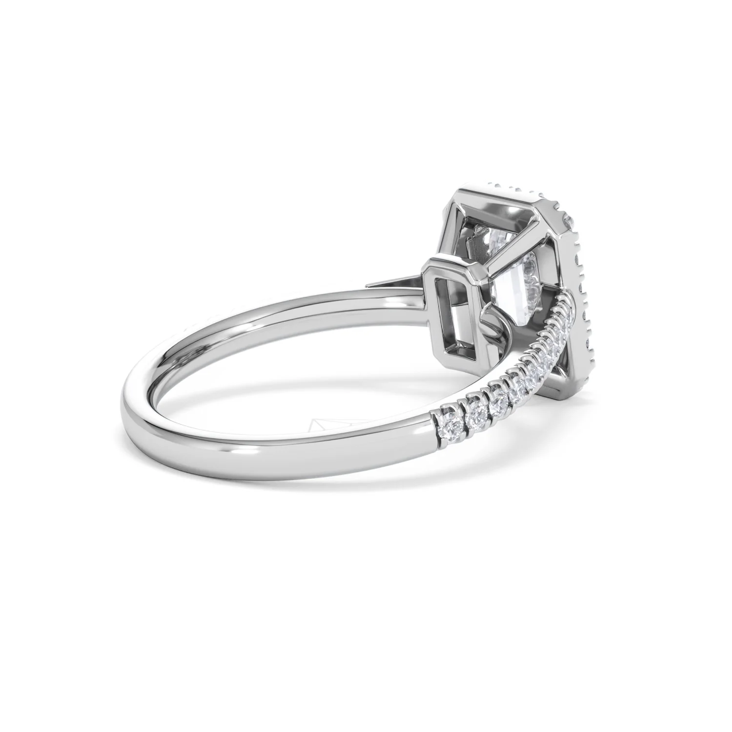 Annabelle Lab Diamond Halo Engagement Ring 18K White Gold 2.15ct F/VS1 - Image 40