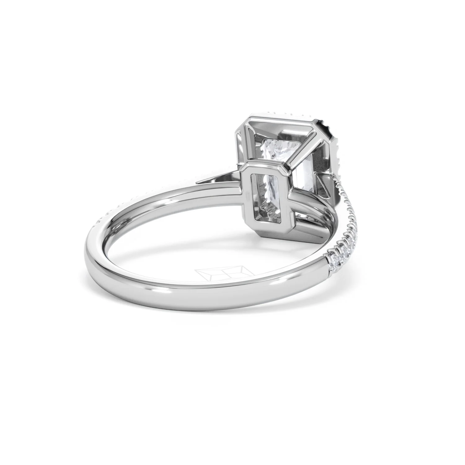 Annabelle Lab Diamond Halo Engagement Ring 18K White Gold 2.15ct F/VS1 - Image 45
