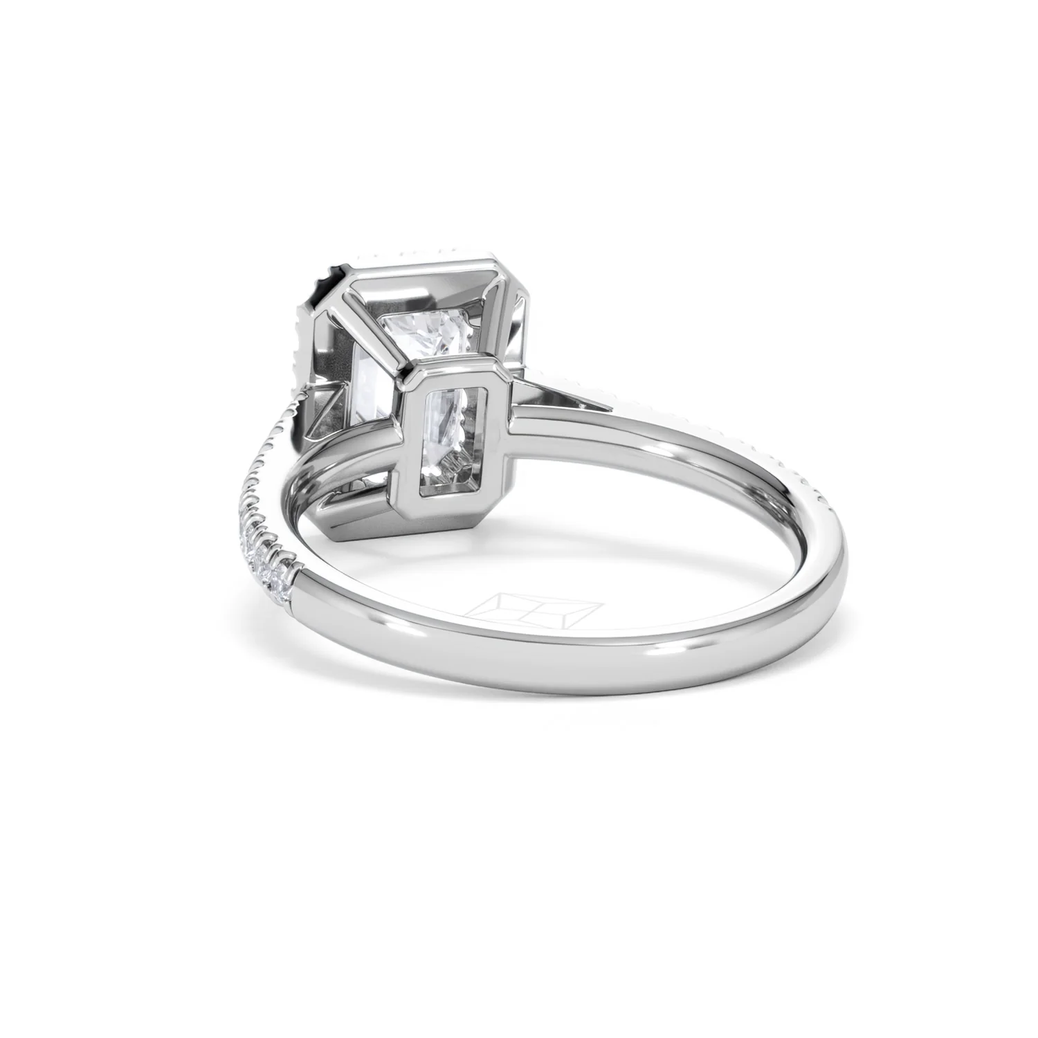 Annabelle Lab Diamond Halo Engagement Ring 18K White Gold 2.15ct F/VS1 - Image 56