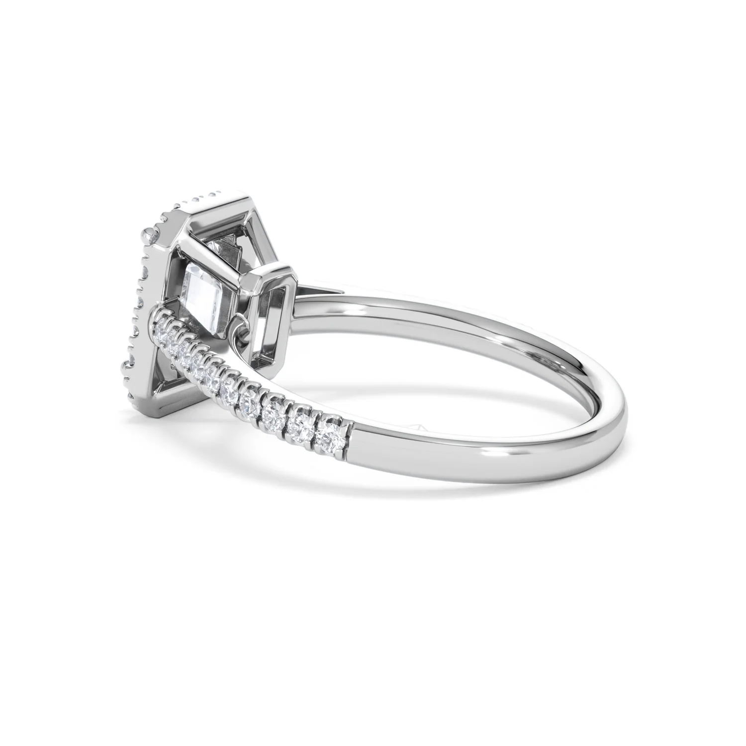 Annabelle Lab Diamond Halo Engagement Ring 18K White Gold 2.15ct F/VS1 - Image 64