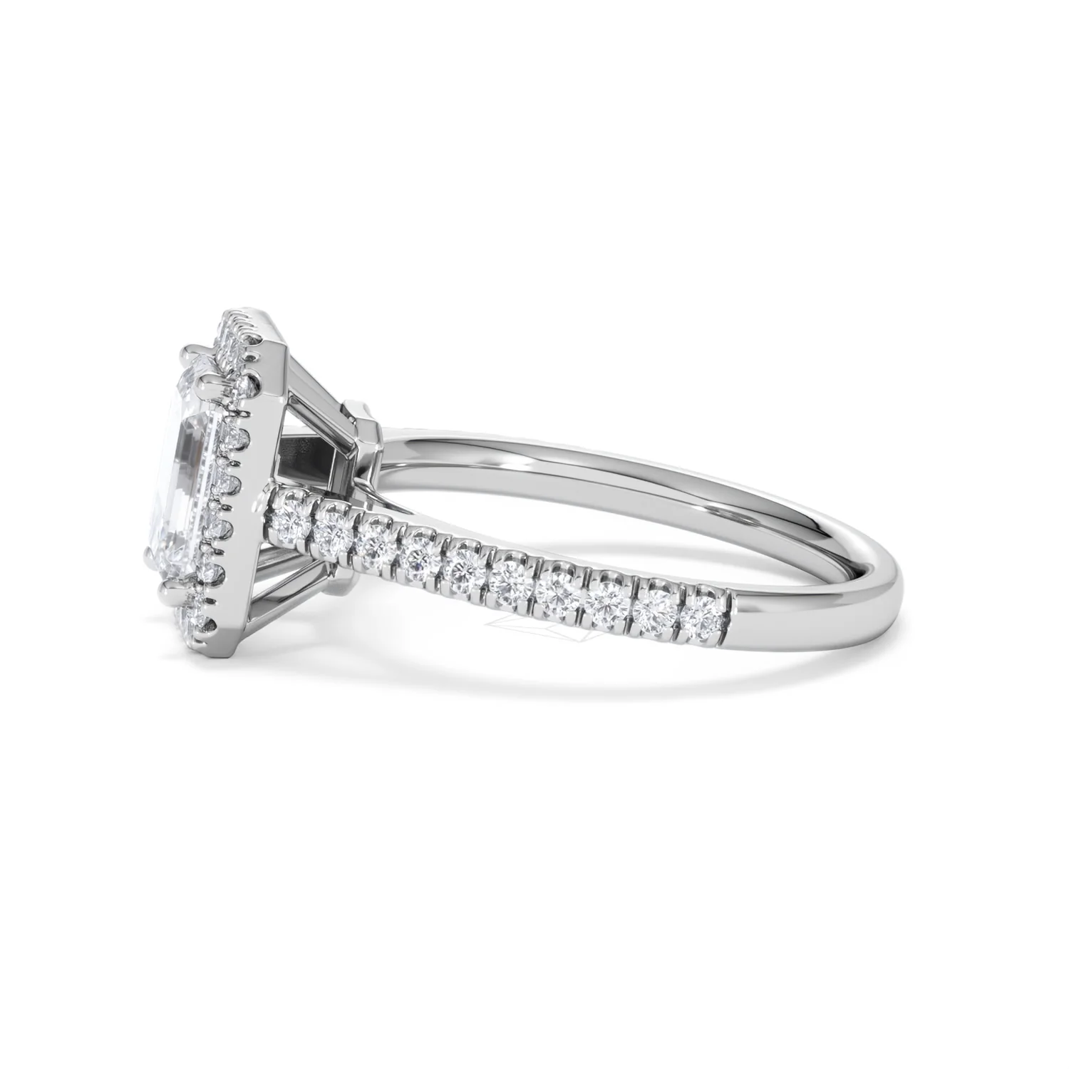 Annabelle Lab Diamond Halo Engagement Ring 18K White Gold 2.15ct F/VS1 - Image 73