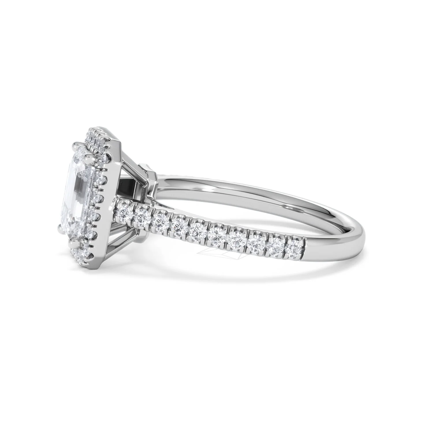 Annabelle Lab Diamond Halo Engagement Ring 18K White Gold 2.15ct F/VS1 - Image 74