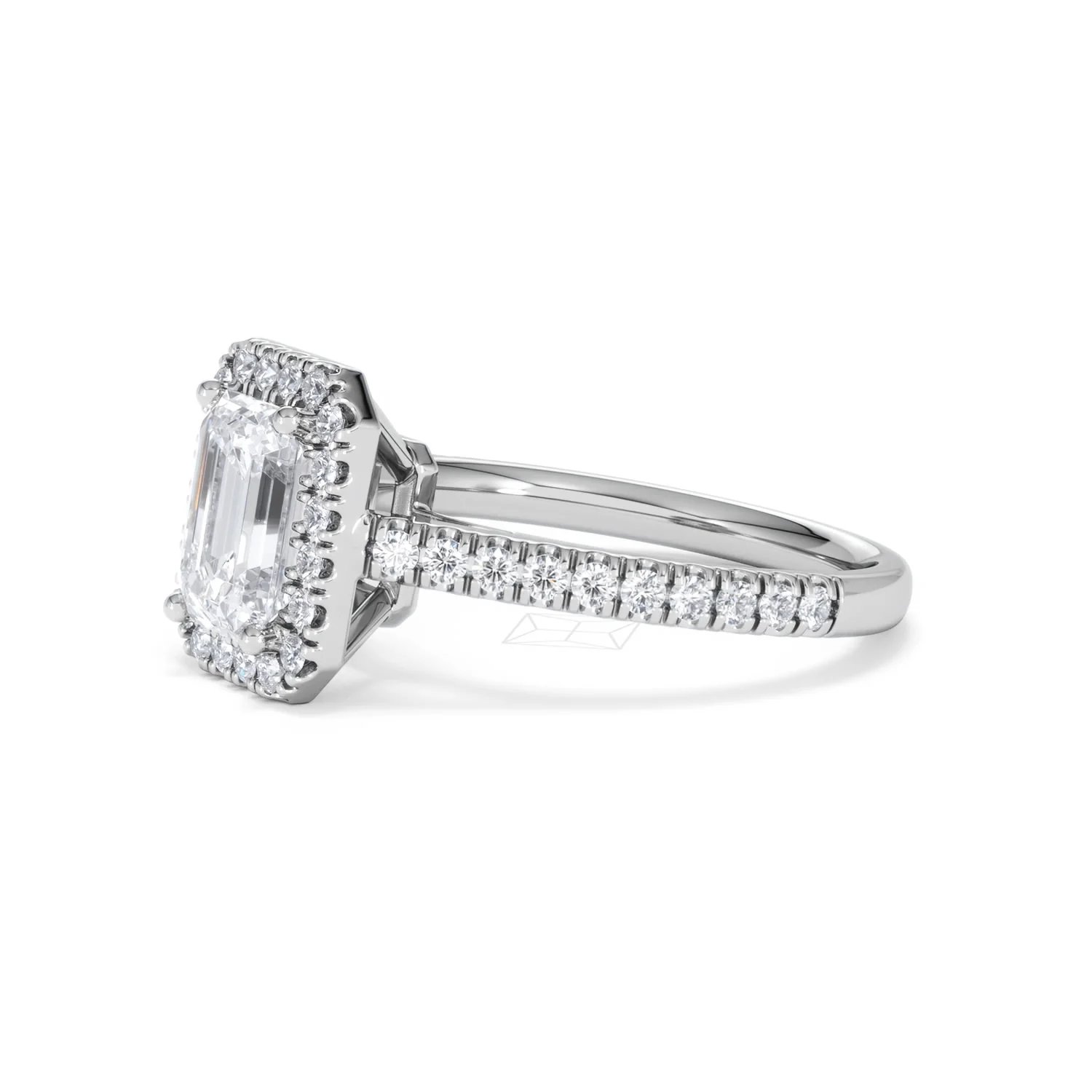 Annabelle Lab Diamond Halo Engagement Ring 18K White Gold 2.15ct F/VS1 - Image 78
