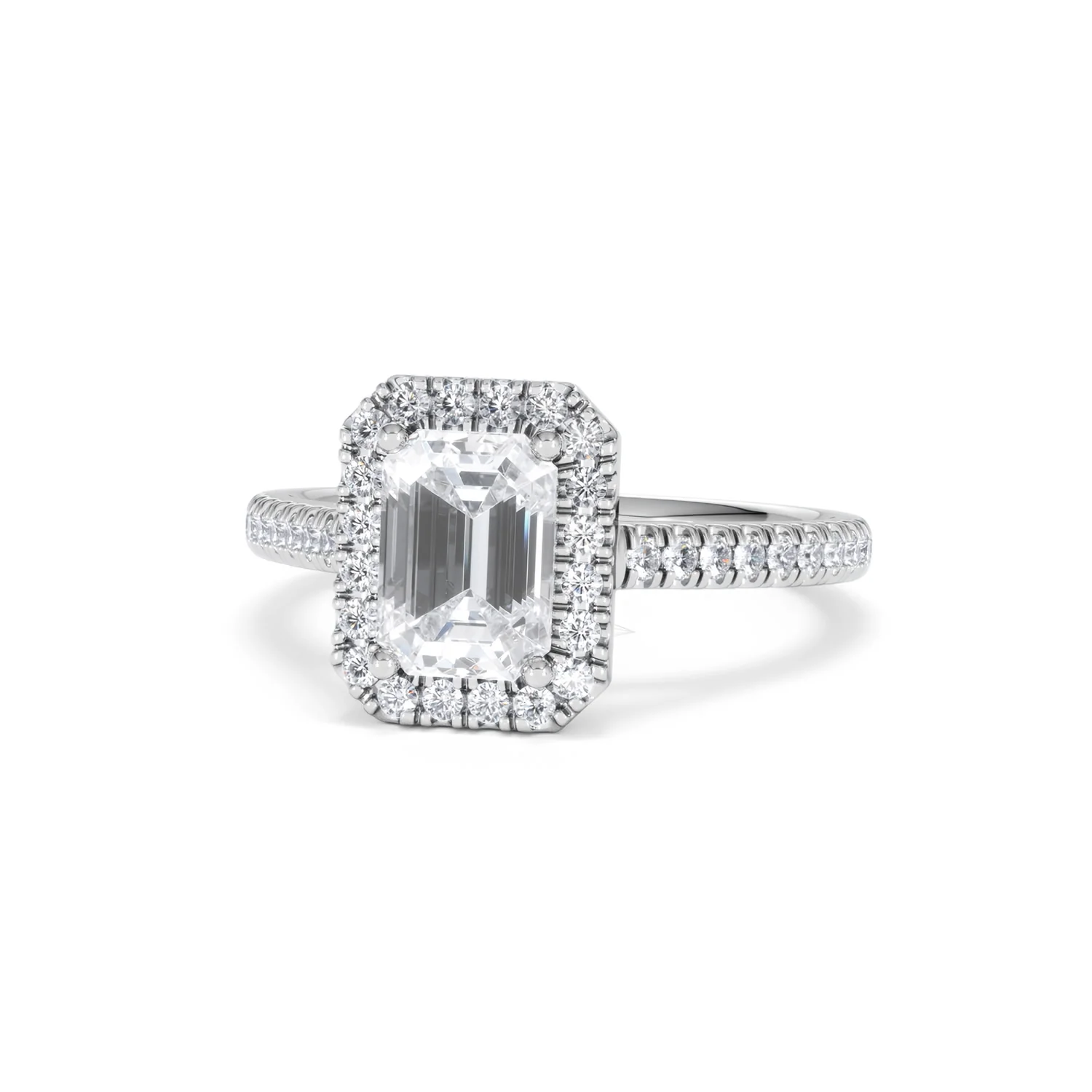 Annabelle Lab Diamond Halo Engagement Ring 18K White Gold 2.15ct F/VS1 - Image 88