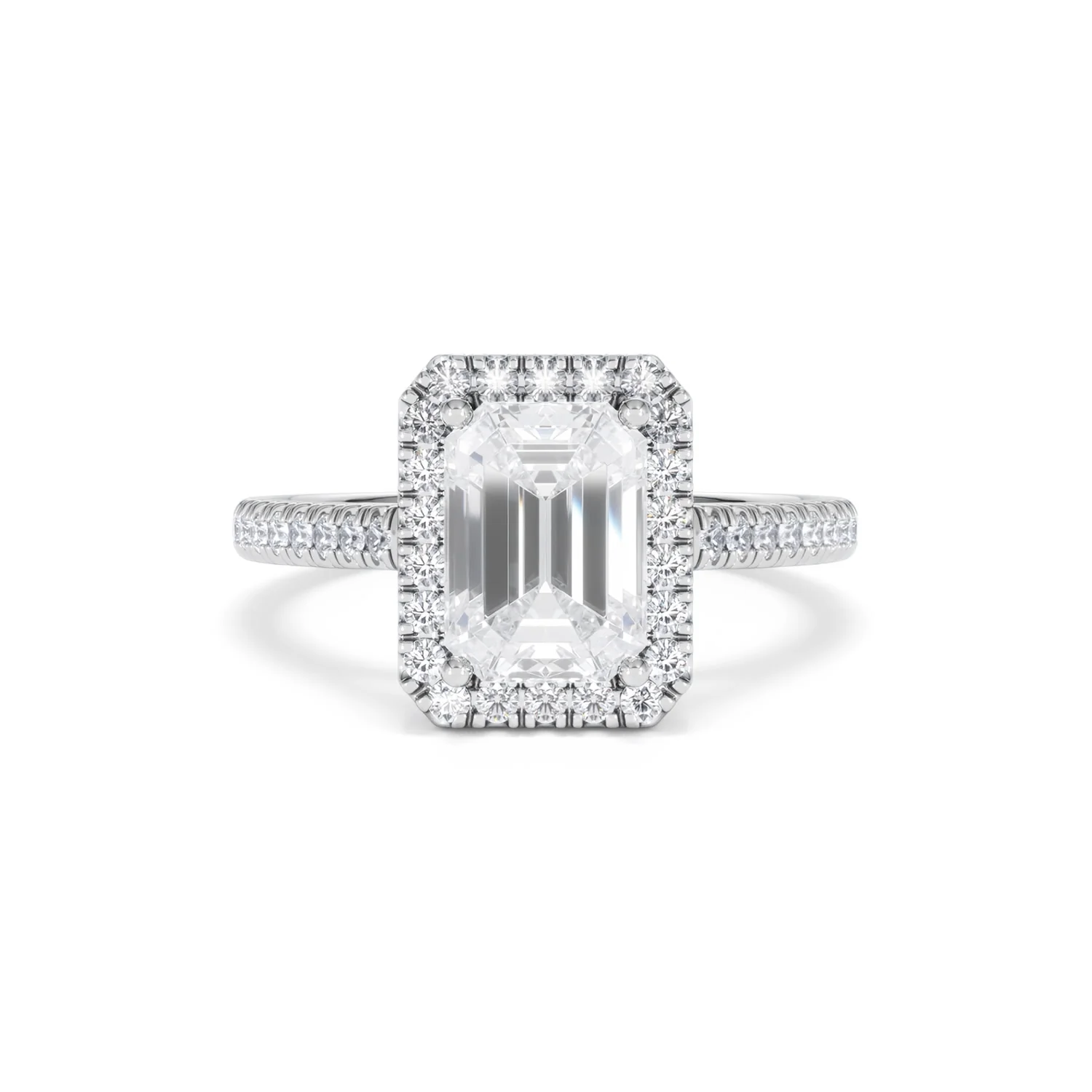 Annabelle Lab Diamond Halo Engagement Ring 18K White Gold 2.75ct F/VS1 - Image 11