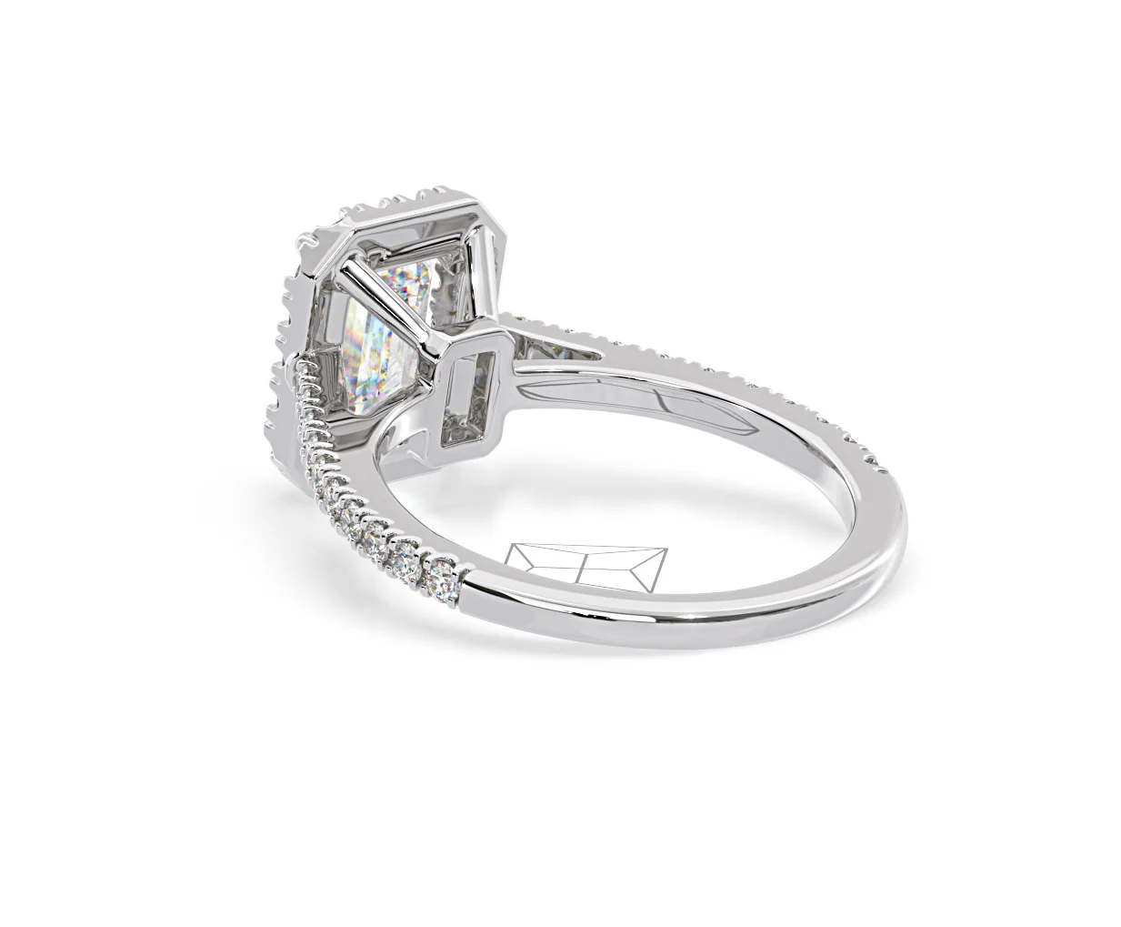 Annabelle Lab Diamond Halo Engagement Ring 18K White Gold 2.75ct F/VS1 - Image 118