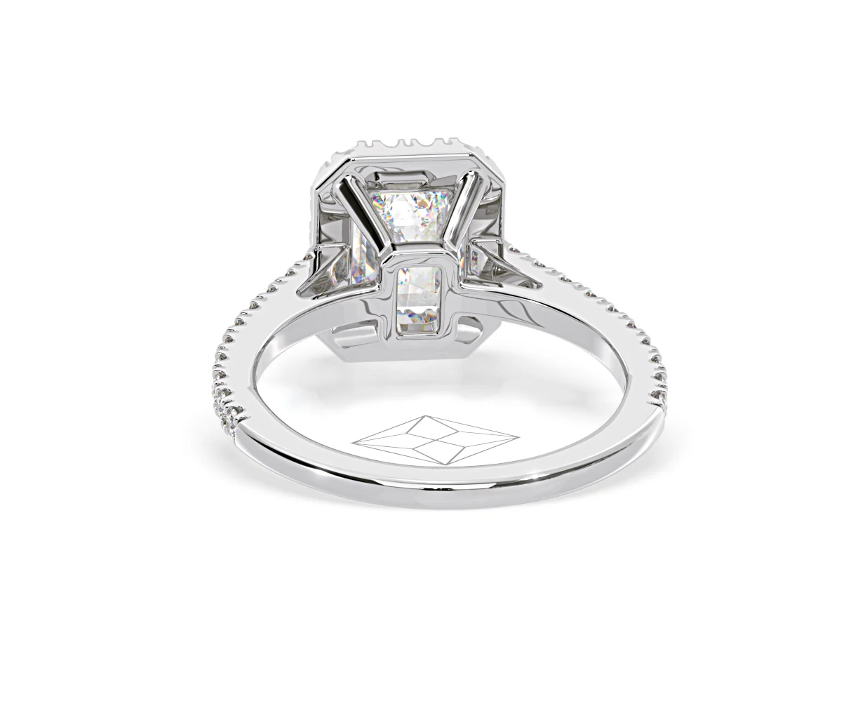 Annabelle Lab Diamond Halo Engagement Ring 18K White Gold 2.75ct F/VS1 - Image 125