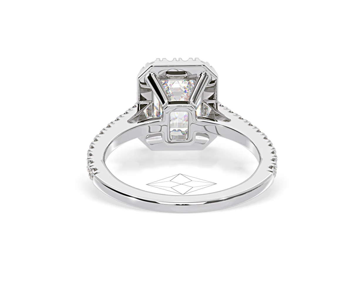 Annabelle Lab Diamond Halo Engagement Ring 18K White Gold 2.75ct F/VS1 - Image 126