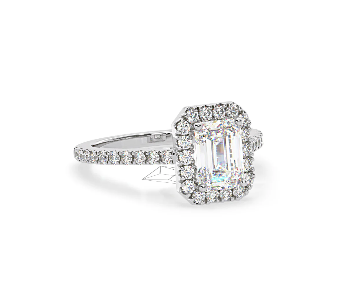 Annabelle Lab Diamond Halo Engagement Ring 18K White Gold 2.75ct F/VS1 - Image 161