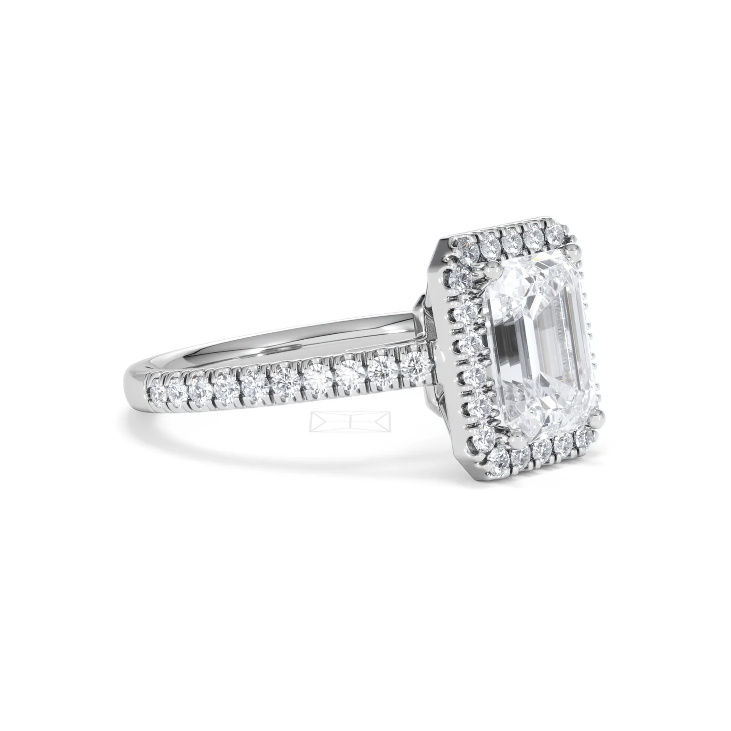 Annabelle Lab Diamond Halo Engagement Ring 18K White Gold 2.75ct F/VS1 - Image 21