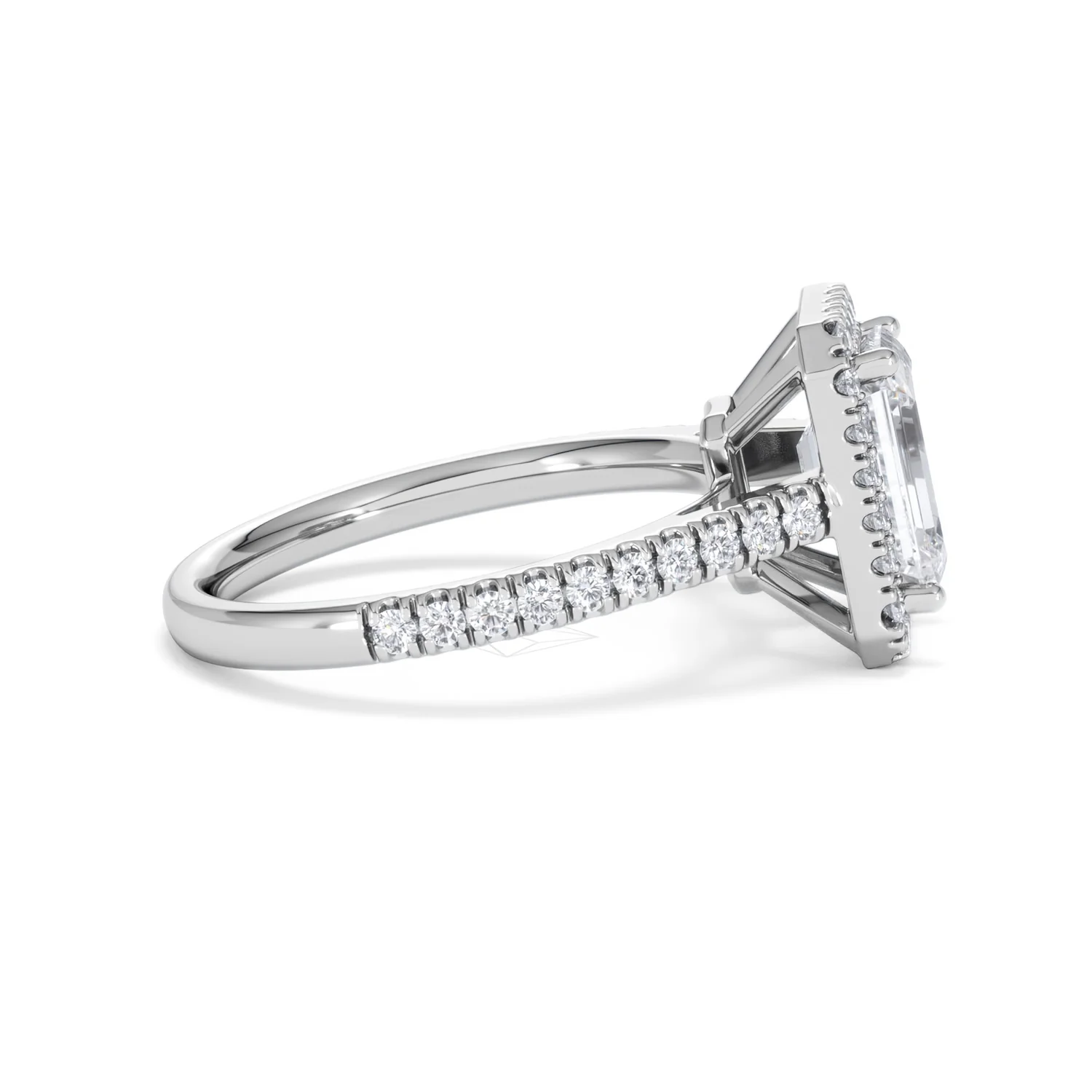 Annabelle Lab Diamond Halo Engagement Ring 18K White Gold 2.75ct F/VS1 - Image 30