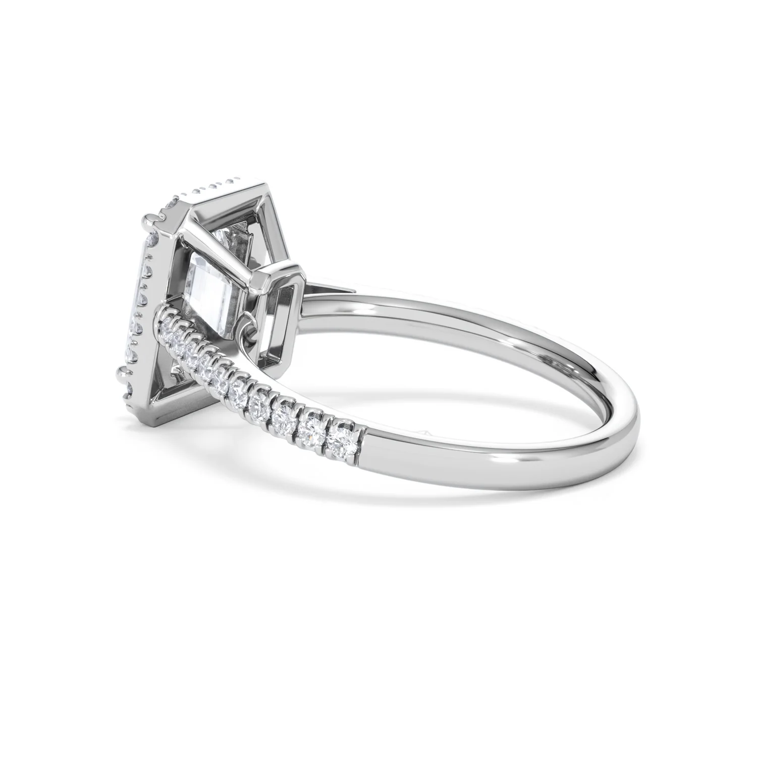 Annabelle Lab Diamond Halo Engagement Ring 18K White Gold 2.75ct F/VS1 - Image 64
