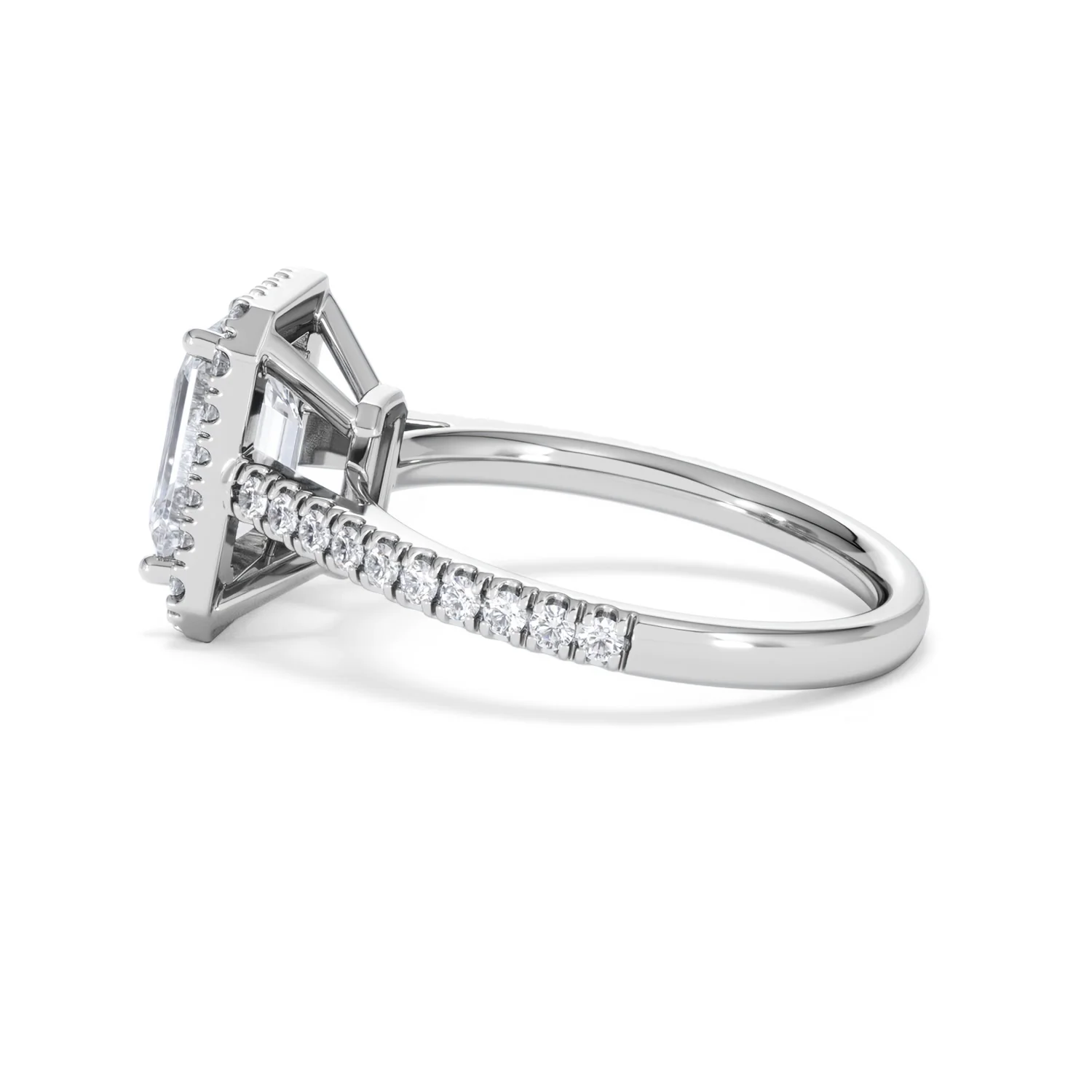 Annabelle Lab Diamond Halo Engagement Ring 18K White Gold 2.75ct F/VS1 - Image 68