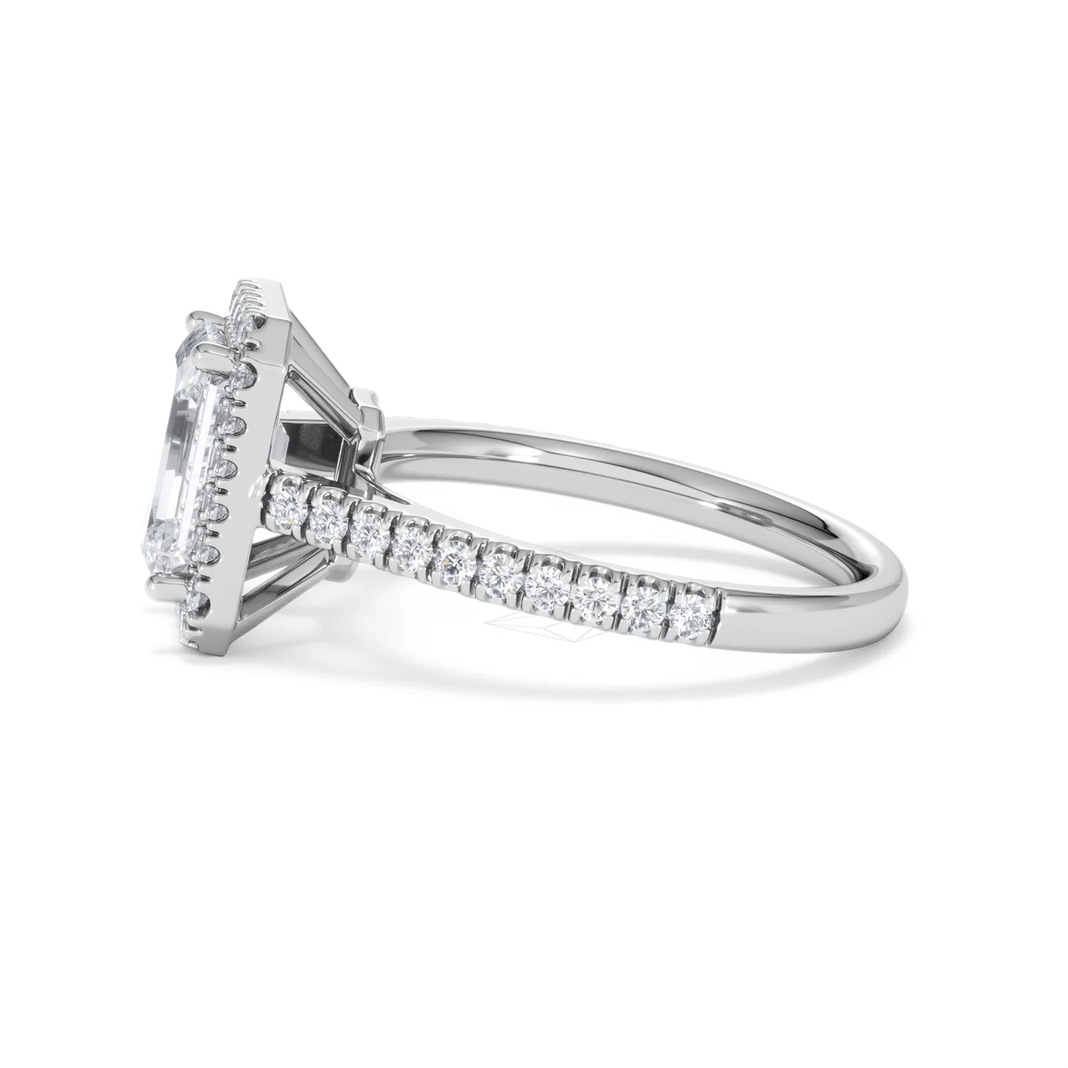 Annabelle Lab Diamond Halo Engagement Ring 18K White Gold 2.75ct F/VS1 - Image 72