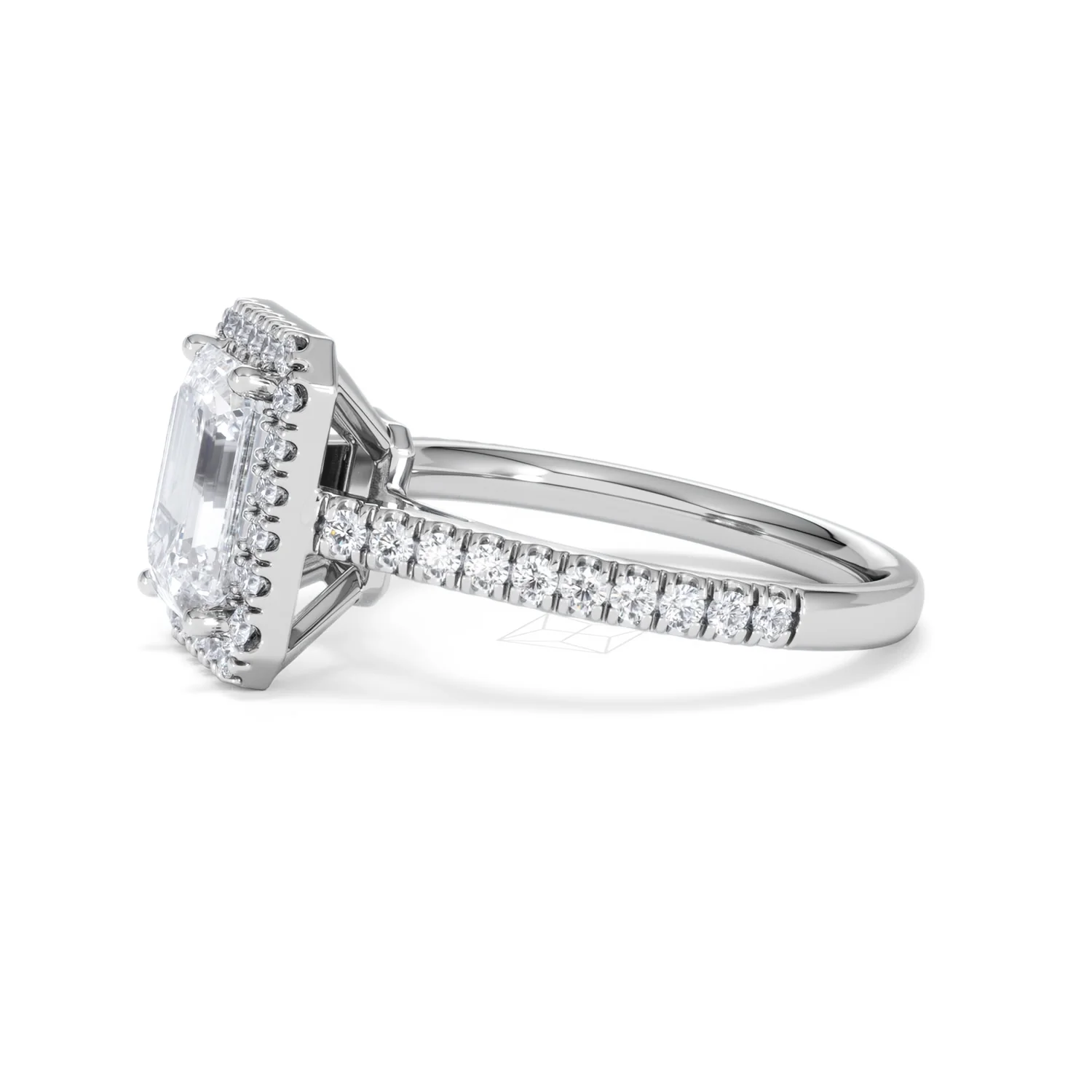 Annabelle Lab Diamond Halo Engagement Ring 18K White Gold 2.75ct F/VS1 - Image 75