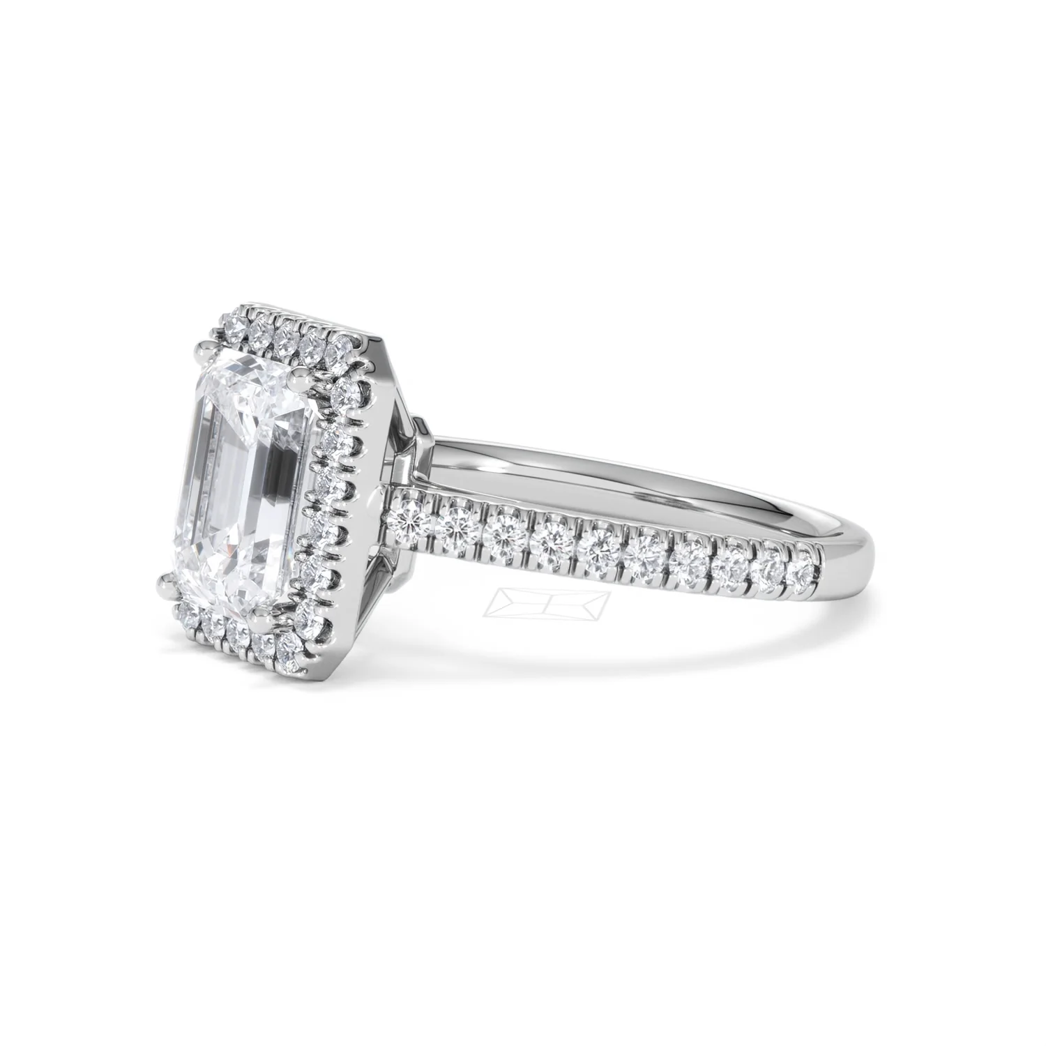 Annabelle Lab Diamond Halo Engagement Ring 18K White Gold 2.75ct F/VS1 - Image 79