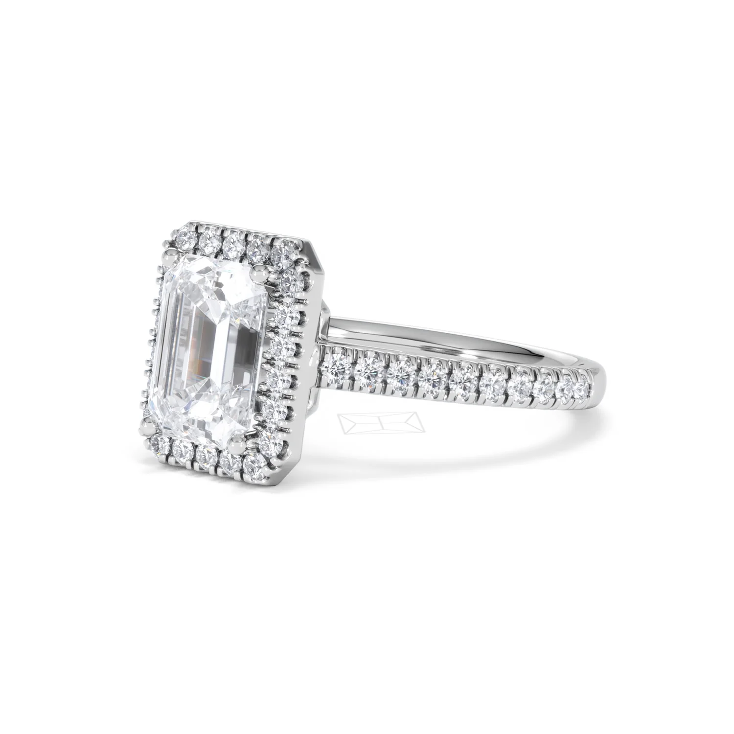 Annabelle Lab Diamond Halo Engagement Ring 18K White Gold 2.75ct F/VS1 - Image 82