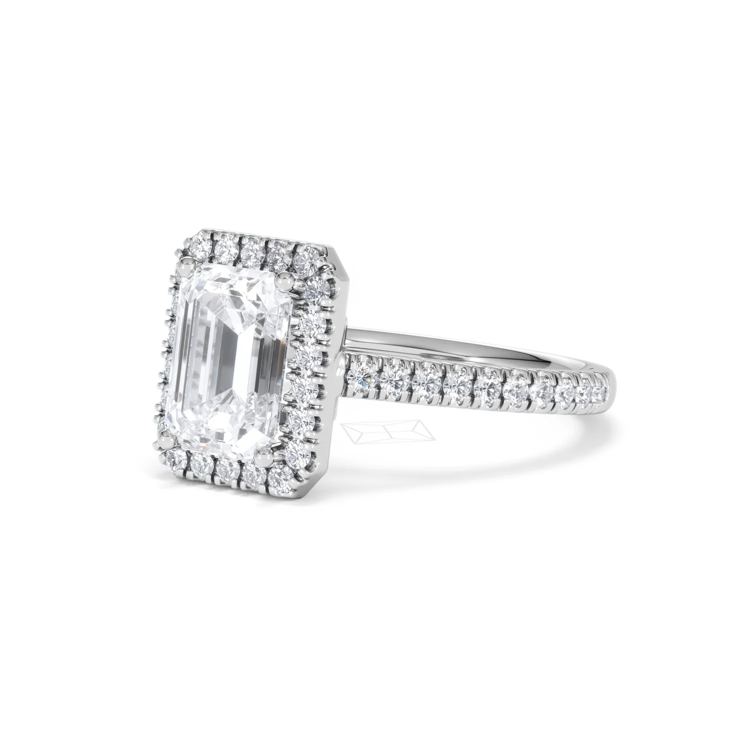 Annabelle Lab Diamond Halo Engagement Ring 18K White Gold 2.75ct F/VS1 - Image 83