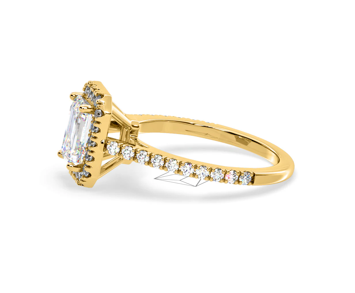 Annabelle Lab Diamond Halo Engagement Ring in 18K Gold 1.65ct F/VS1 - Image 104