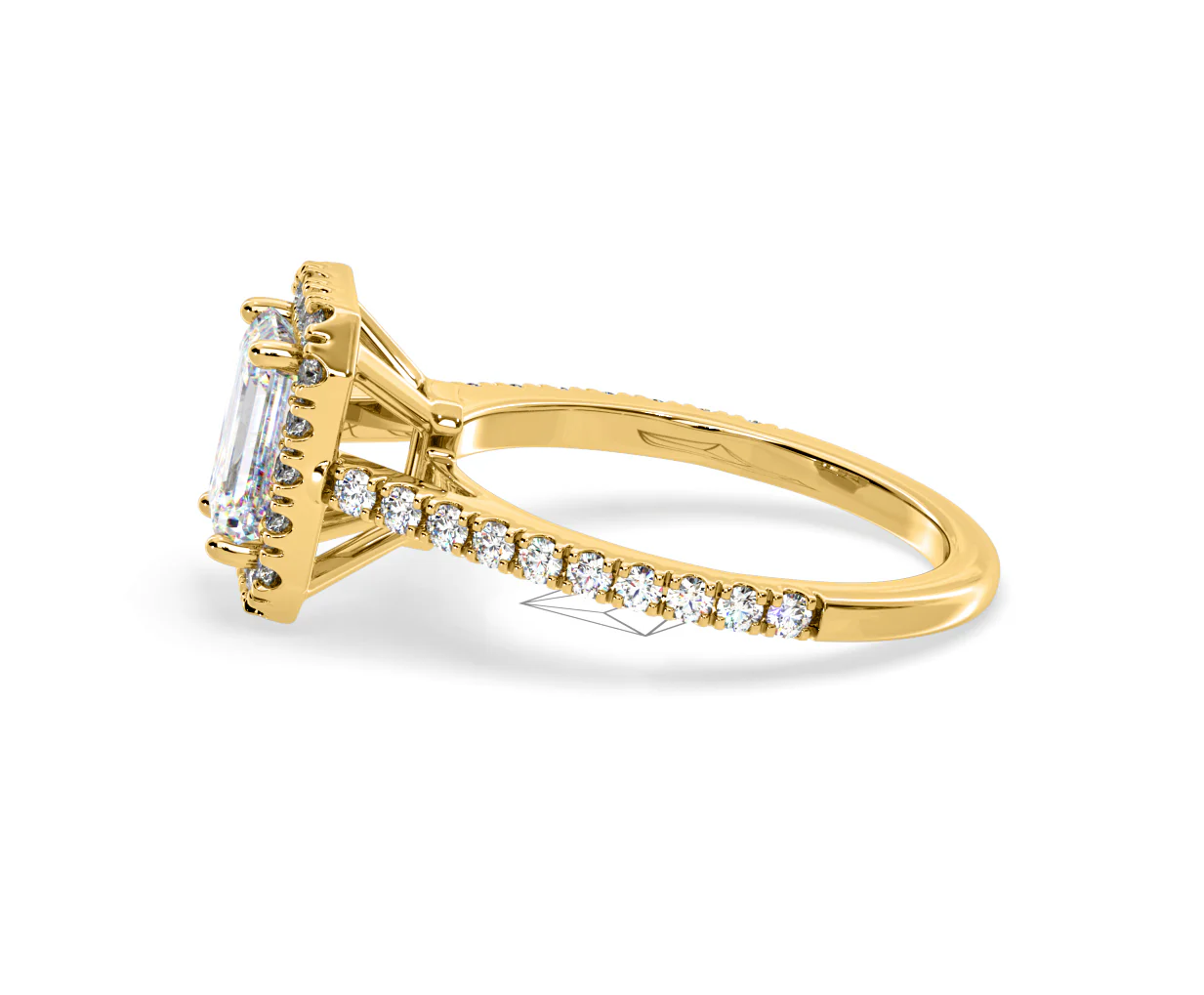 Annabelle Lab Diamond Halo Engagement Ring in 18K Gold 1.65ct F/VS1 - Image 106