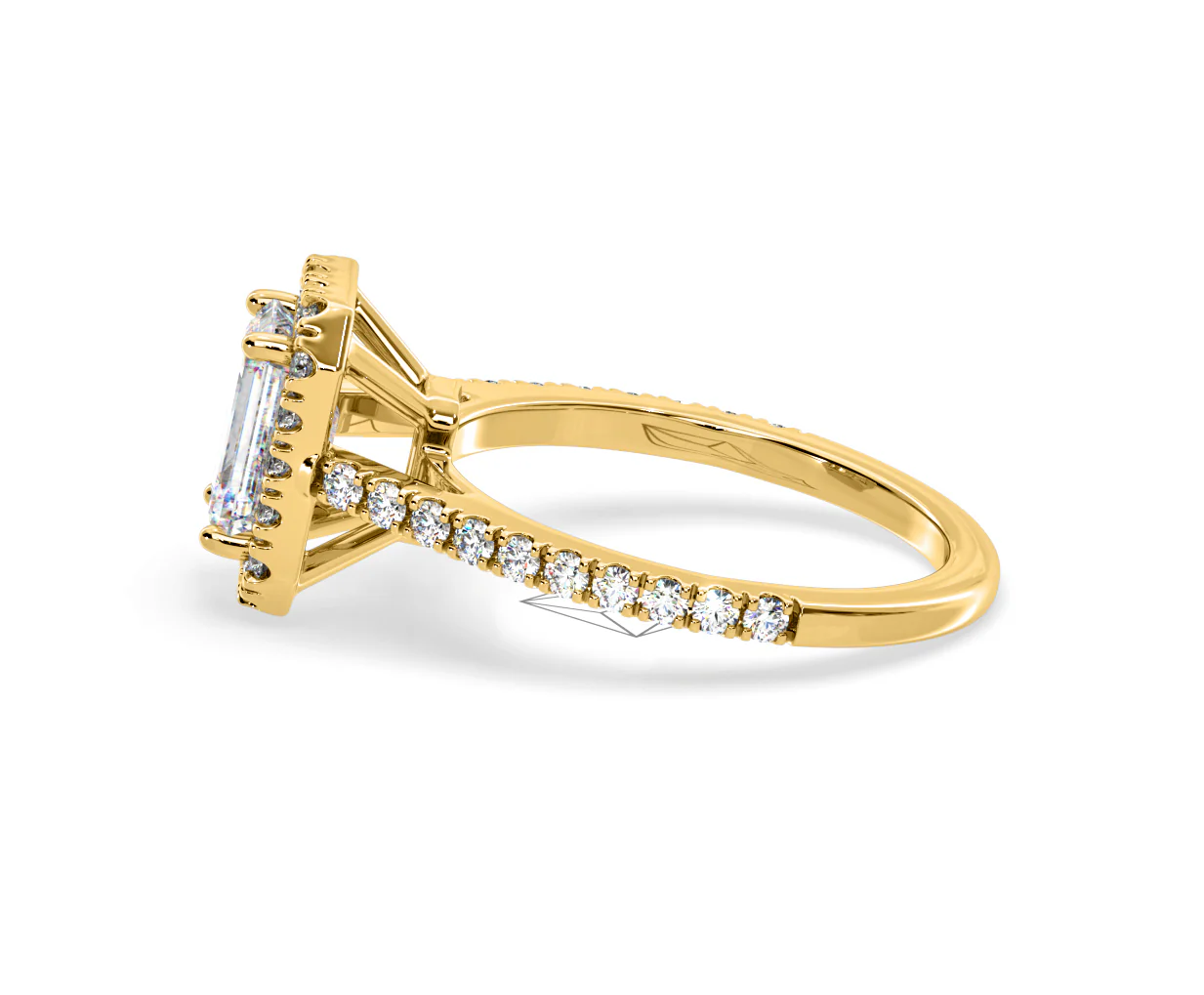 Annabelle Lab Diamond Halo Engagement Ring in 18K Gold 1.65ct F/VS1 - Image 107