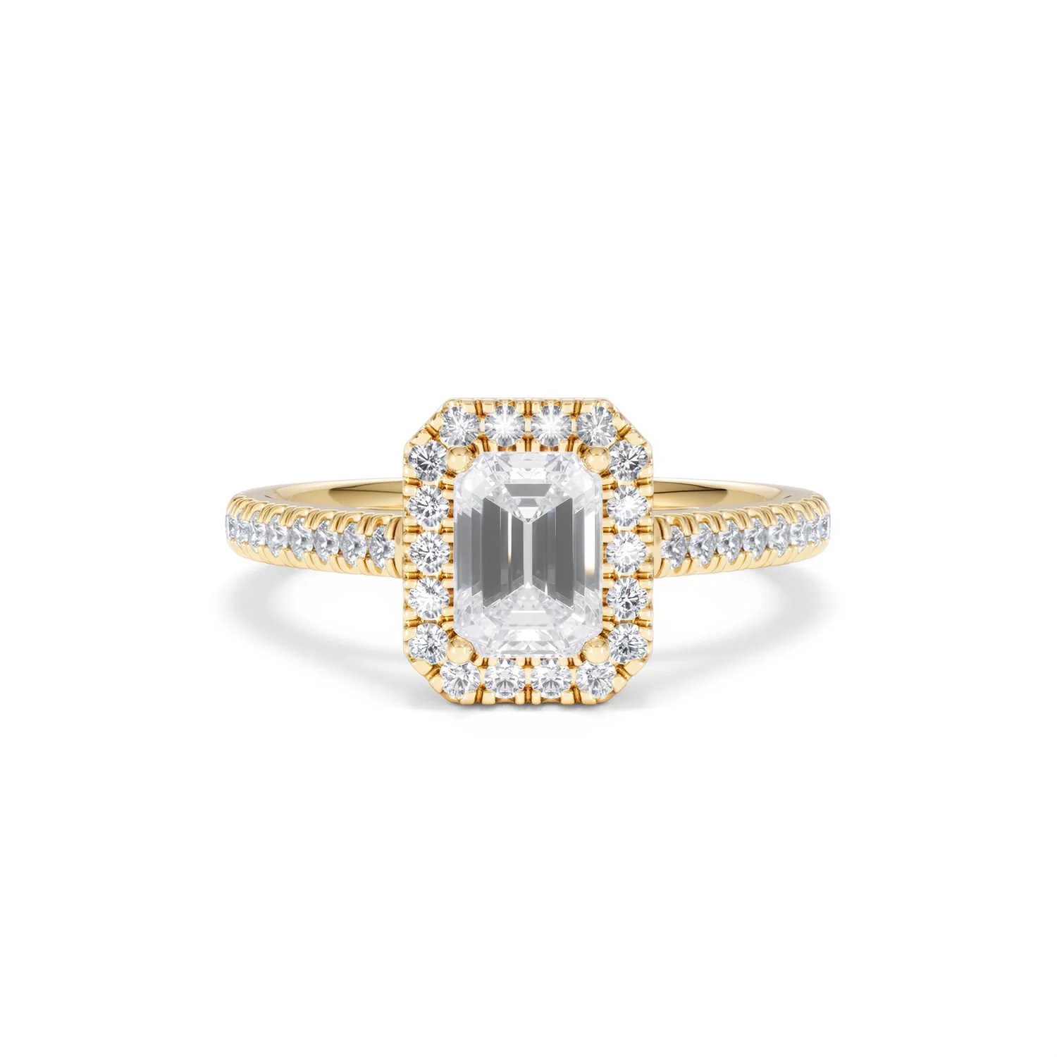 Annabelle Lab Diamond Halo Engagement Ring in 18K Gold 1.65ct F/VS1 - Image 11
