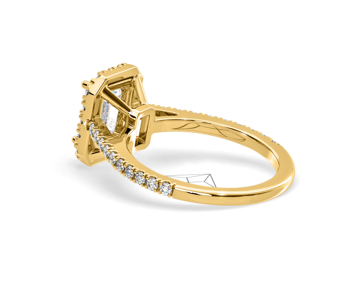 Annabelle Lab Diamond Halo Engagement Ring in 18K Gold 1.65ct F/VS1 - Image 115