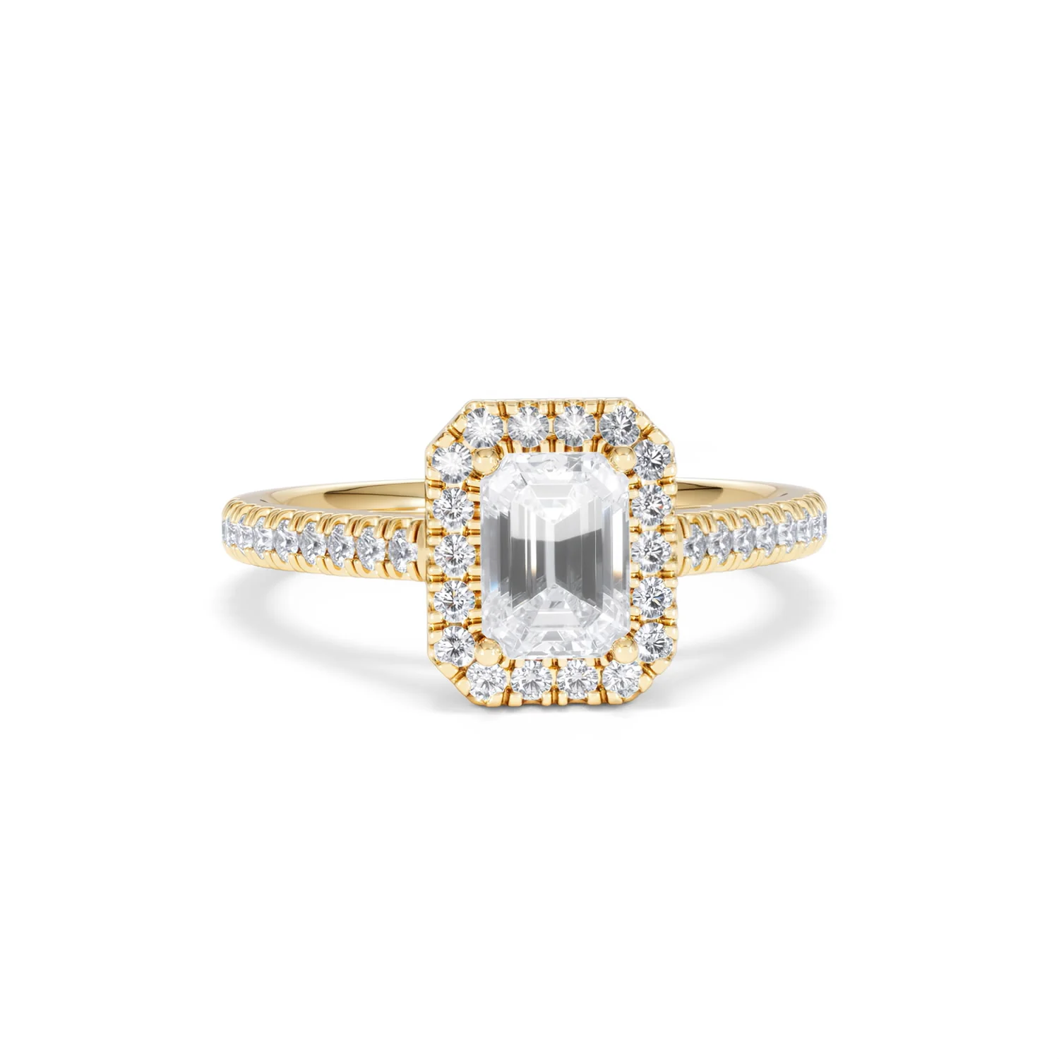 Annabelle Lab Diamond Halo Engagement Ring in 18K Gold 1.65ct F/VS1 - Image 12