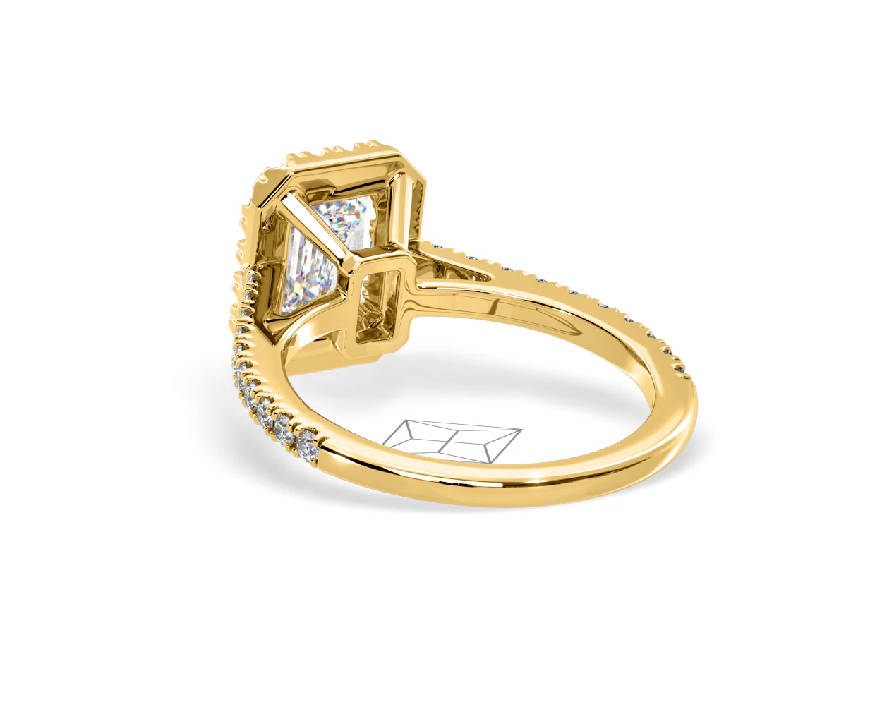 Annabelle Lab Diamond Halo Engagement Ring in 18K Gold 1.65ct F/VS1 - Image 120