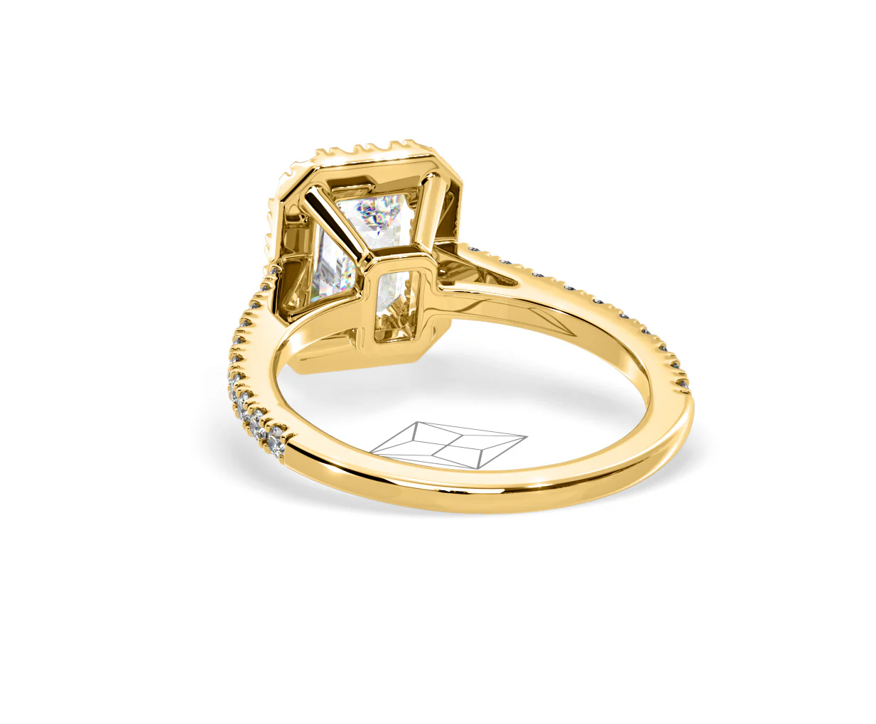Annabelle Lab Diamond Halo Engagement Ring in 18K Gold 1.65ct F/VS1 - Image 122