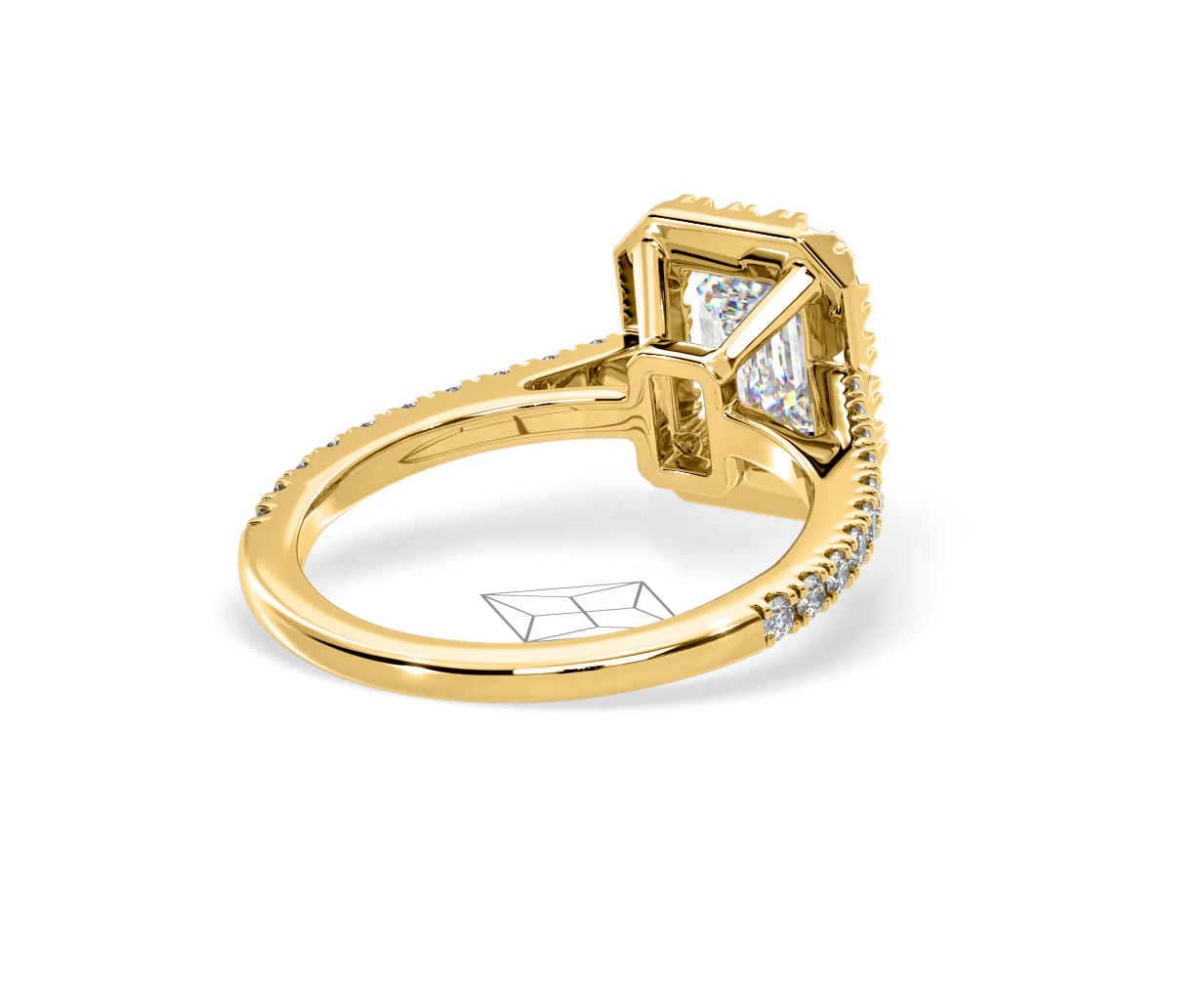 Annabelle Lab Diamond Halo Engagement Ring in 18K Gold 1.65ct F/VS1 - Image 133