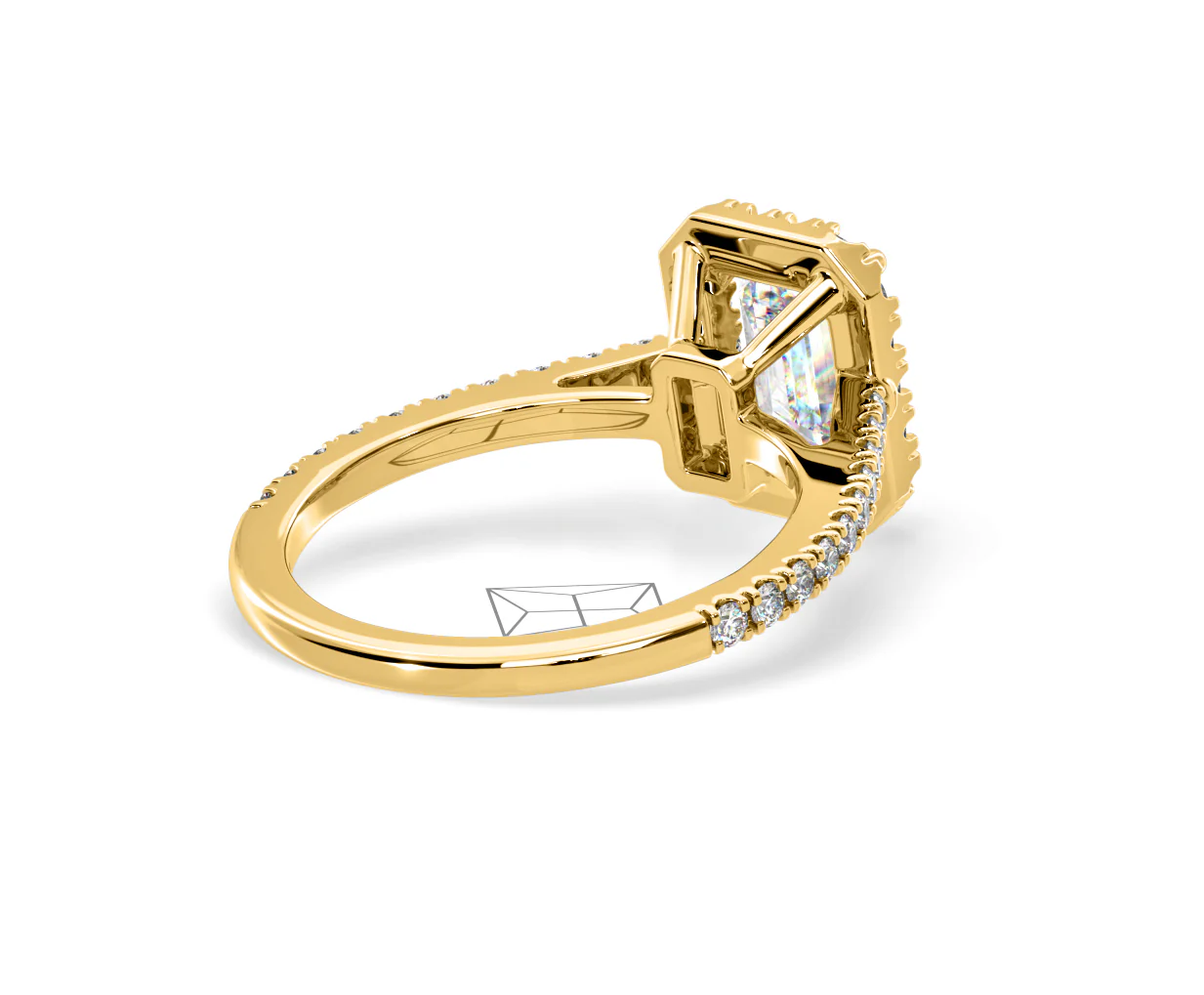 Annabelle Lab Diamond Halo Engagement Ring in 18K Gold 1.65ct F/VS1 - Image 135