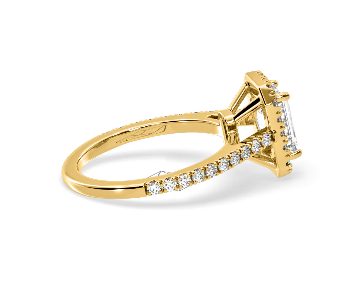 Annabelle Lab Diamond Halo Engagement Ring in 18K Gold 1.65ct F/VS1 - Image 143