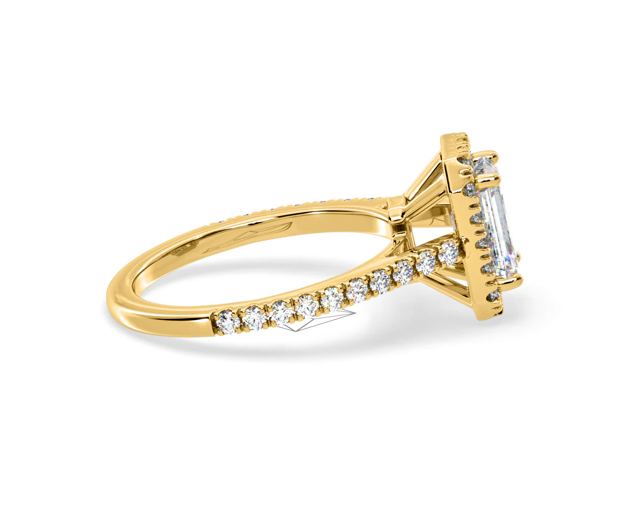 Annabelle Lab Diamond Halo Engagement Ring in 18K Gold 1.65ct F/VS1 - Image 146