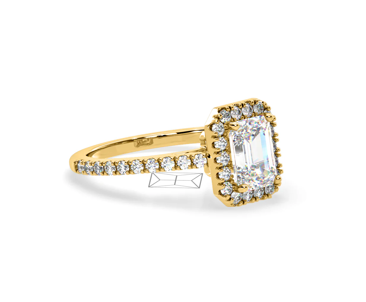 Annabelle Lab Diamond Halo Engagement Ring in 18K Gold 1.65ct F/VS1 - Image 157