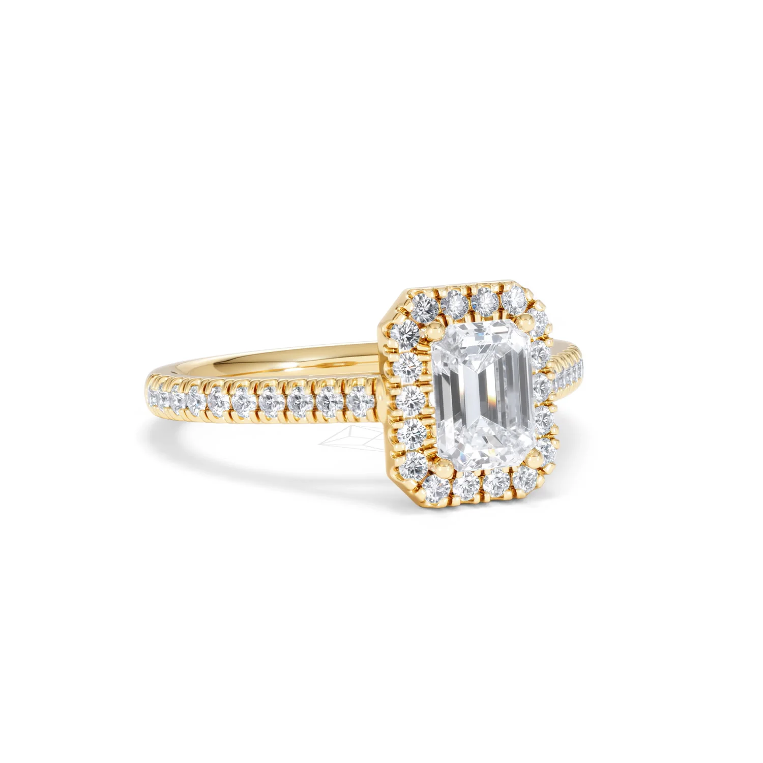 Annabelle Lab Diamond Halo Engagement Ring in 18K Gold 1.65ct F/VS1 - Image 16