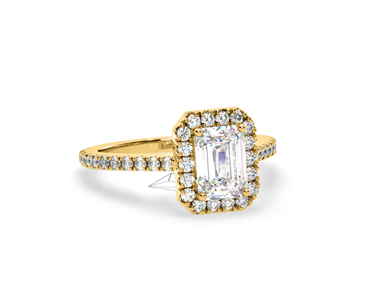 Annabelle Lab Diamond Halo Engagement Ring in 18K Gold 1.65ct F/VS1 - Image 162