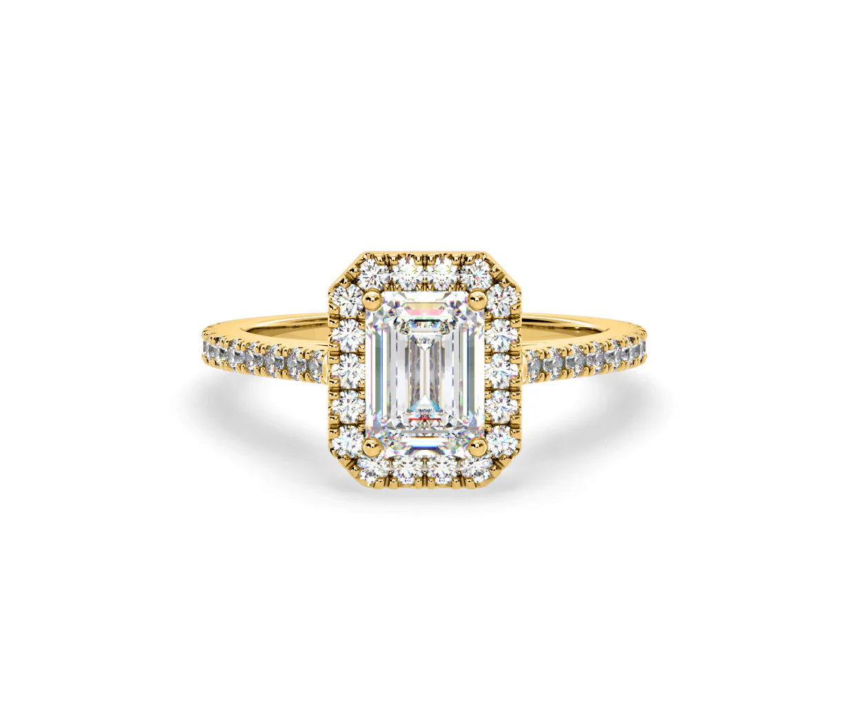 Annabelle Lab Diamond Halo Engagement Ring in 18K Gold 1.65ct F/VS1 - Image 166