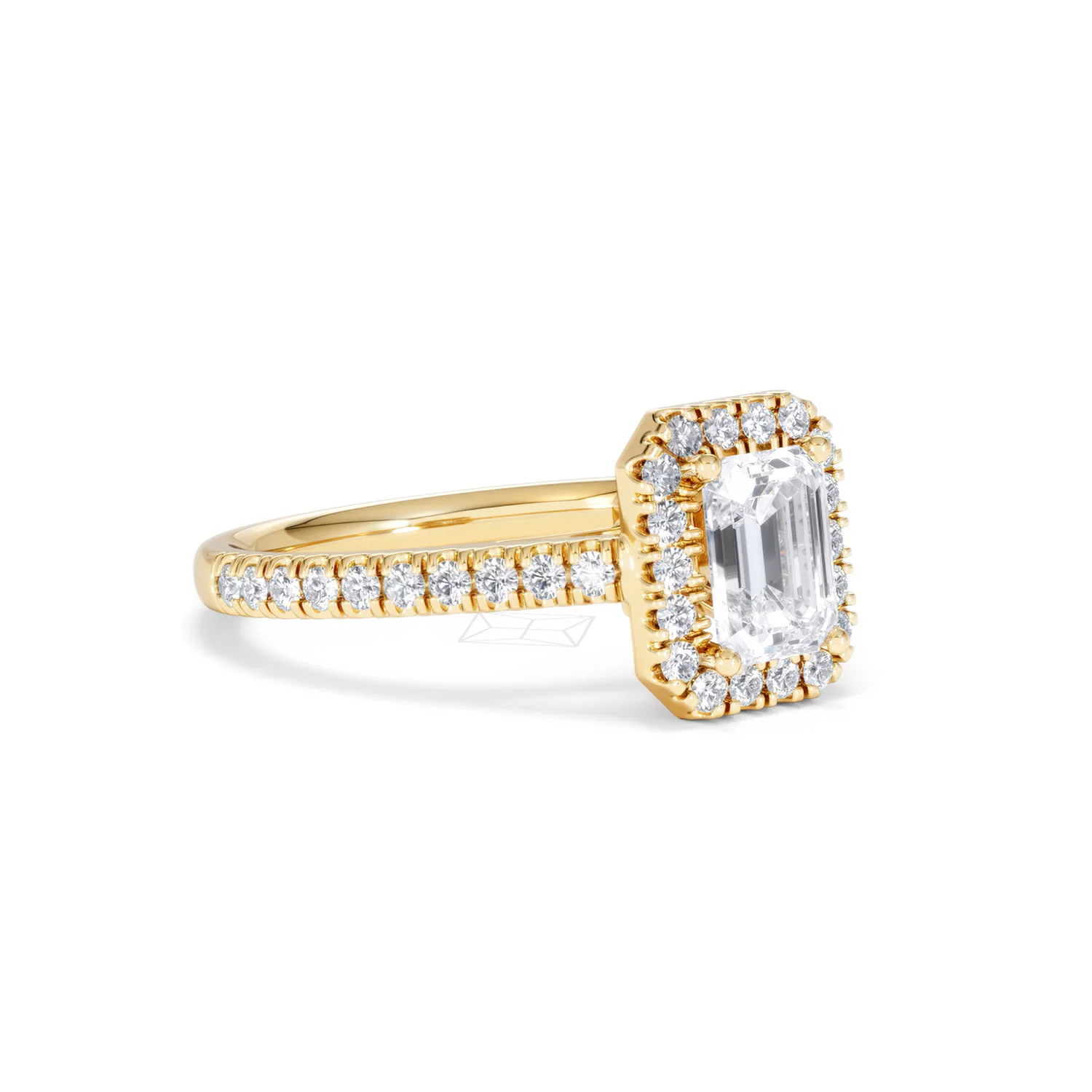Annabelle Lab Diamond Halo Engagement Ring in 18K Gold 1.65ct F/VS1 - Image 19
