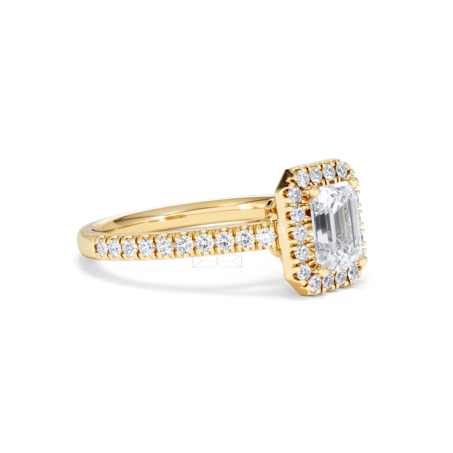 Annabelle Lab Diamond Halo Engagement Ring in 18K Gold 1.65ct F/VS1 - Image 21