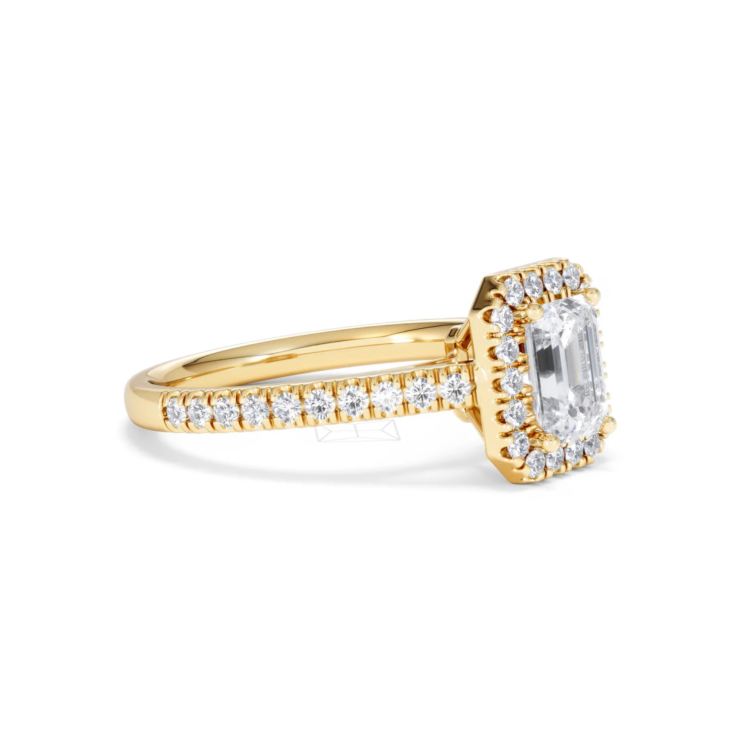 Annabelle Lab Diamond Halo Engagement Ring in 18K Gold 1.65ct F/VS1 - Image 22